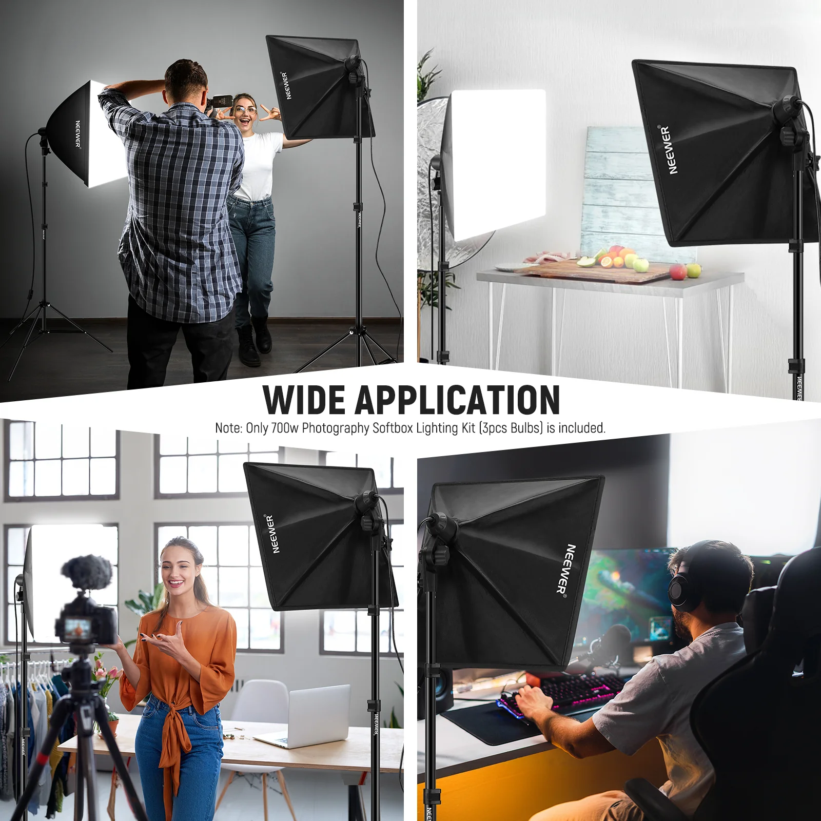 NEEWER NK200 24x24"/60x60CM 700W Photography Softbox Kit - Image 14