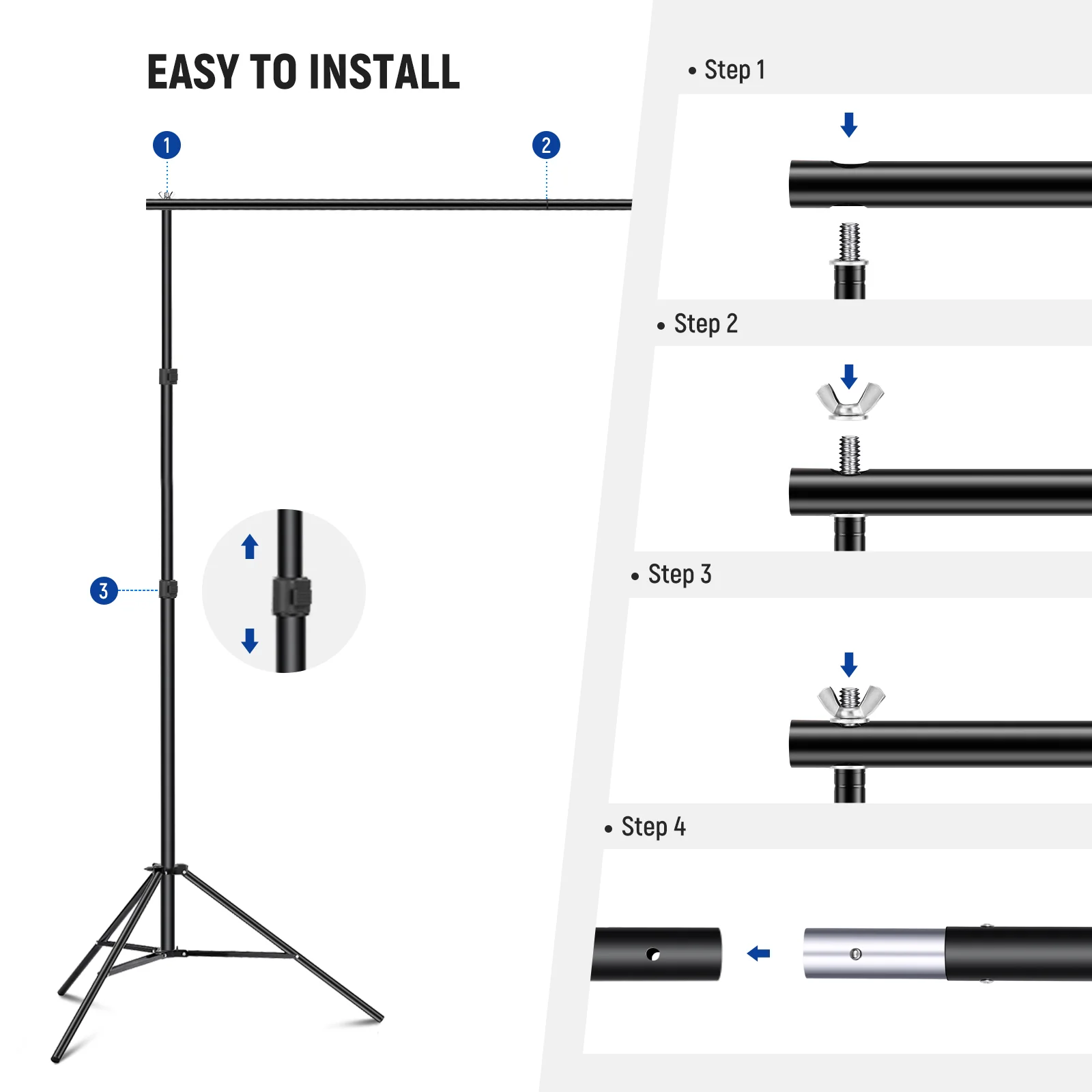 NEEWER 3x2.1m / 10x7ft Background Support System - Image 4