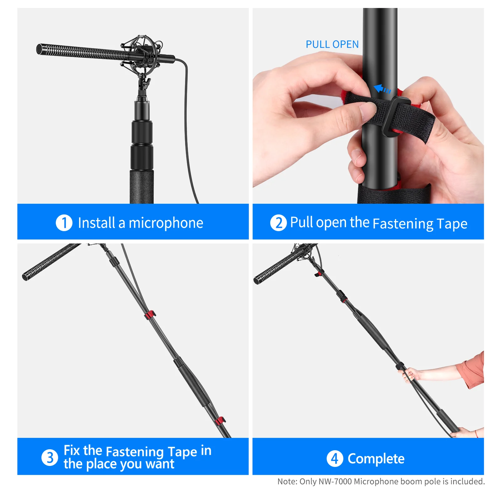 NEEWER NW-7000 Stretchable Handheld Microphone Boom Pole - Image 4