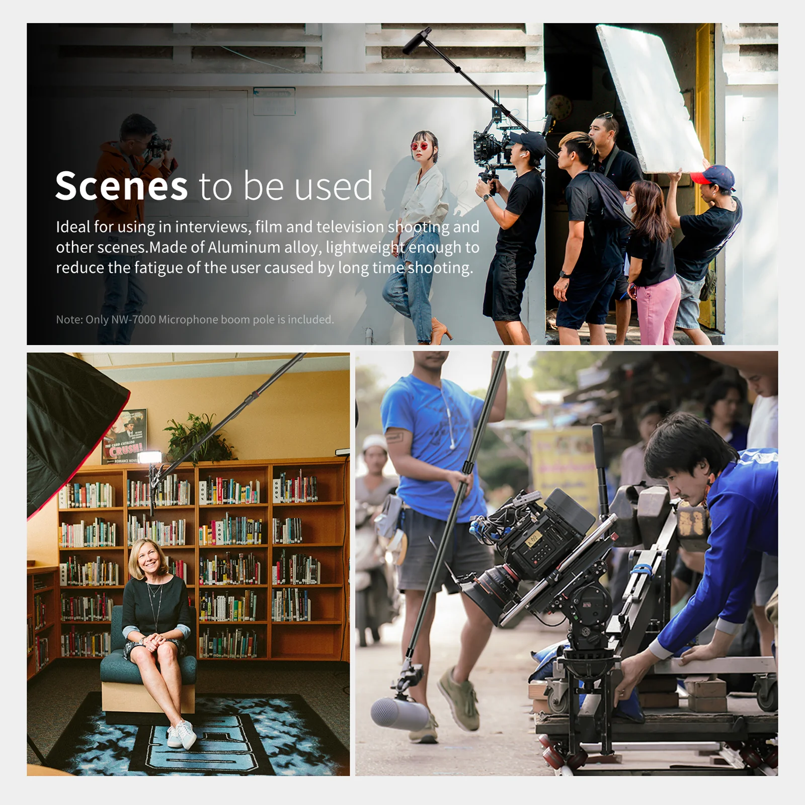 NEEWER NW-7000 Stretchable Handheld Microphone Boom Pole - Image 7