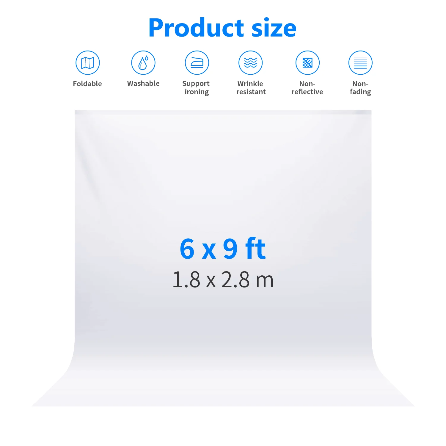 NEEWER 2.8x1.8m / 9x6ft Collapsible Backdrop - Image 9