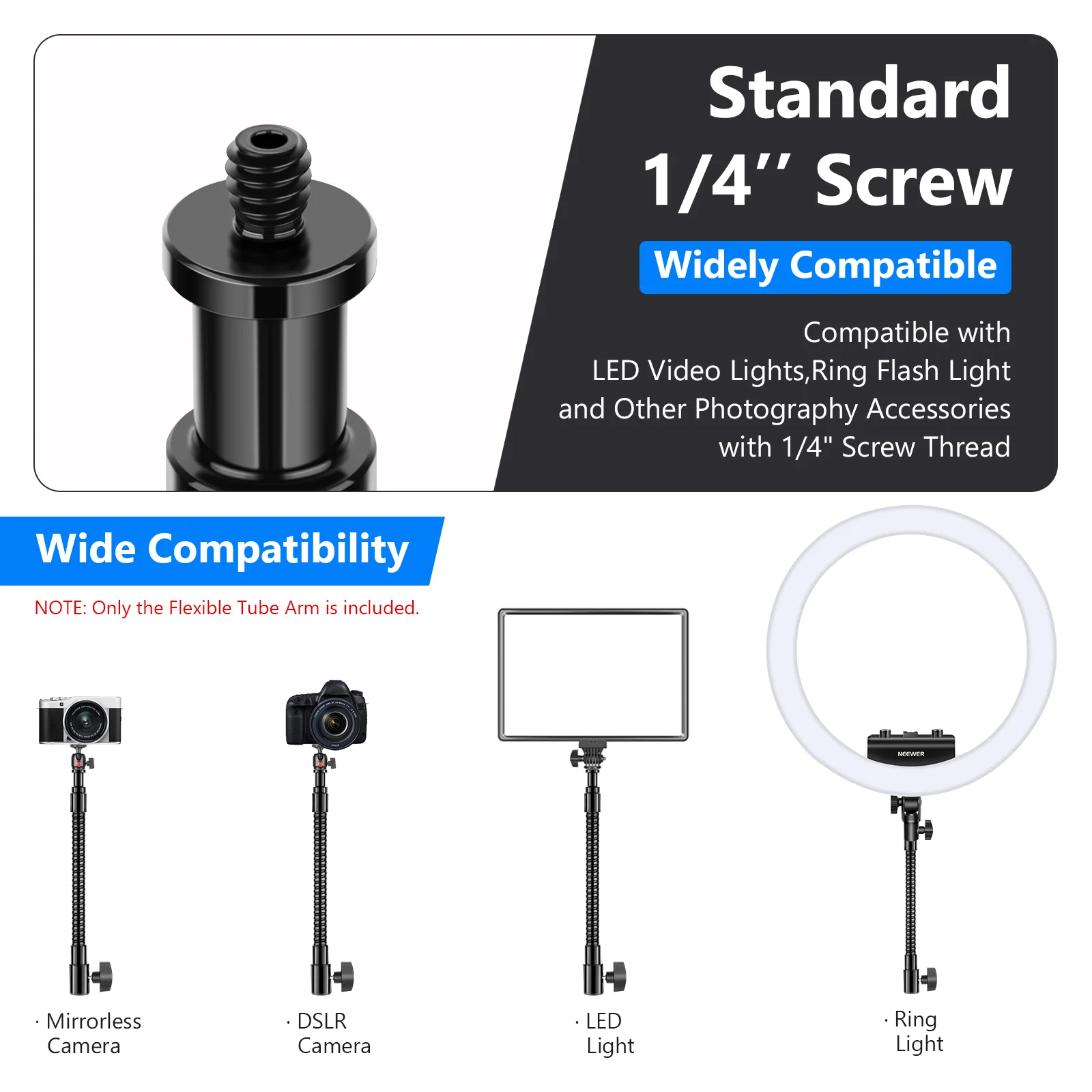 NEEWER Metal Flexible Tube Arm For Ring Light - Image 6