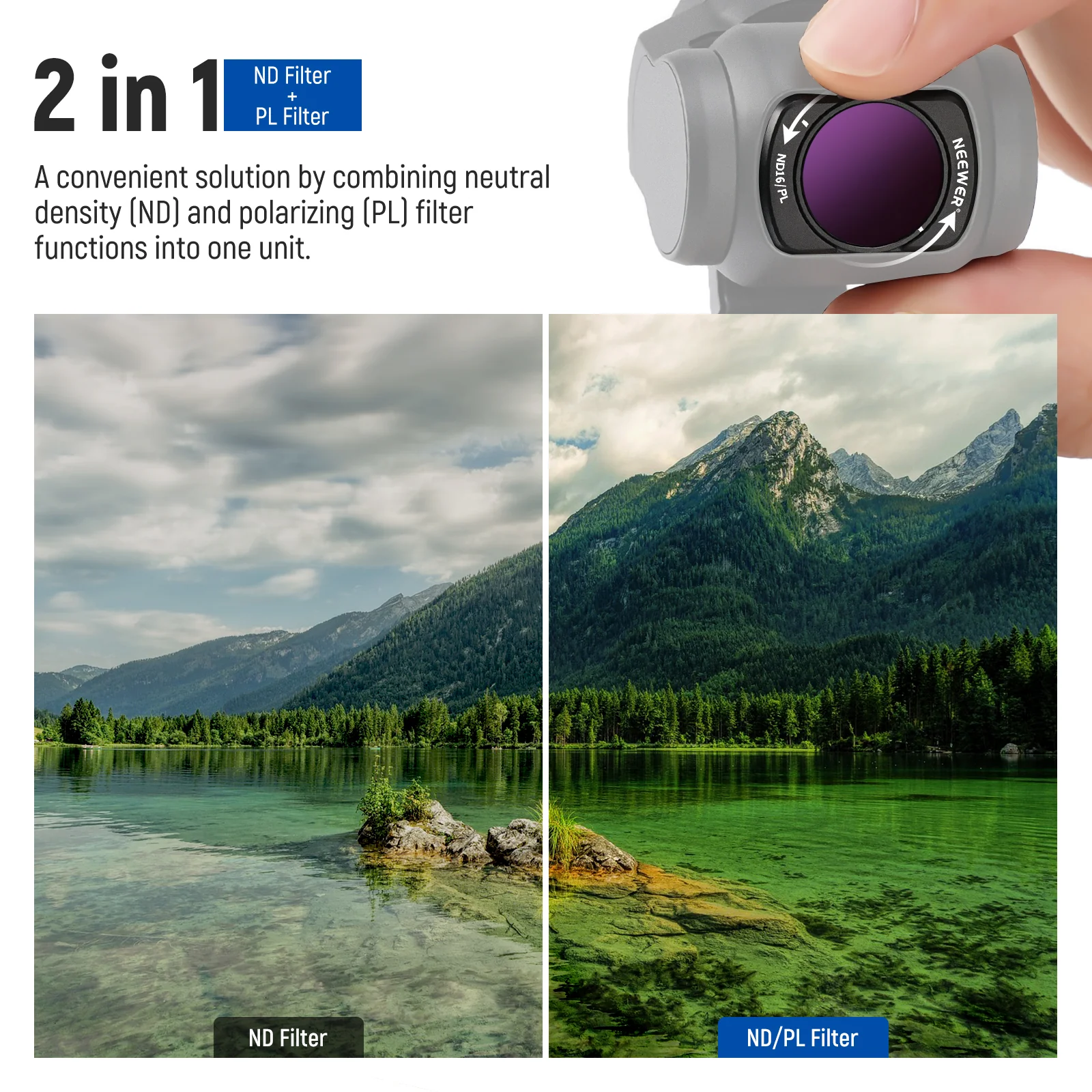 NEEWER FL-P10 14-Pack Magnetic ND & CPL & Effect Filter Set for DJI Osmo Pocket 3 - Image 4