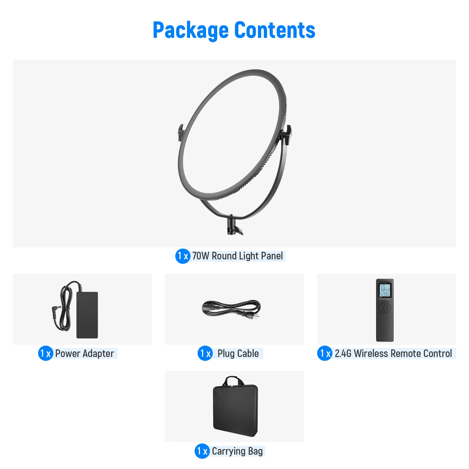 NEEWER NL-360ARC 18" 70W Ultra Thin Bi-Color Round LED Light - Image 9