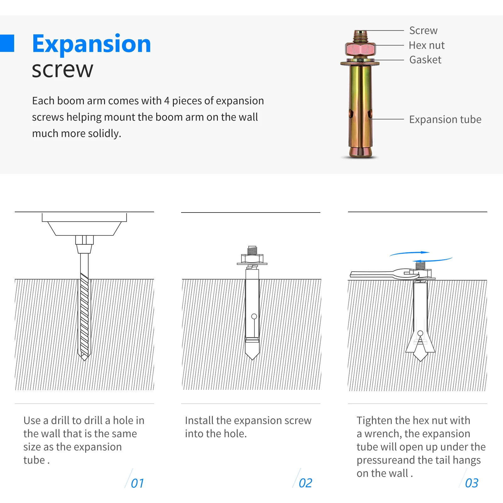NEEWER 180cm Triangle Wall Mounting Boom Arm - Image 5