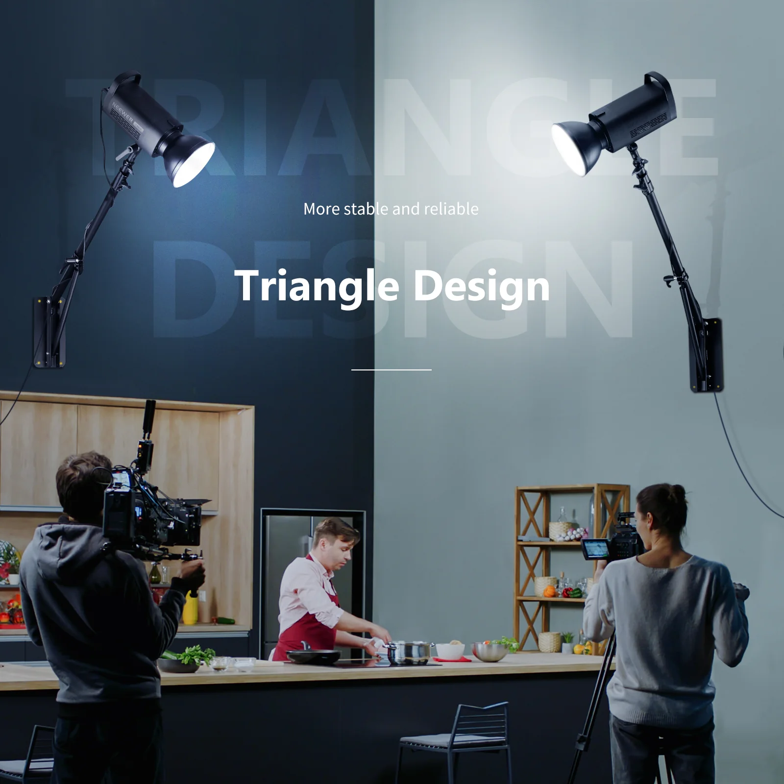 NEEWER 180cm Triangle Wall Mounting Boom Arm - Image 6