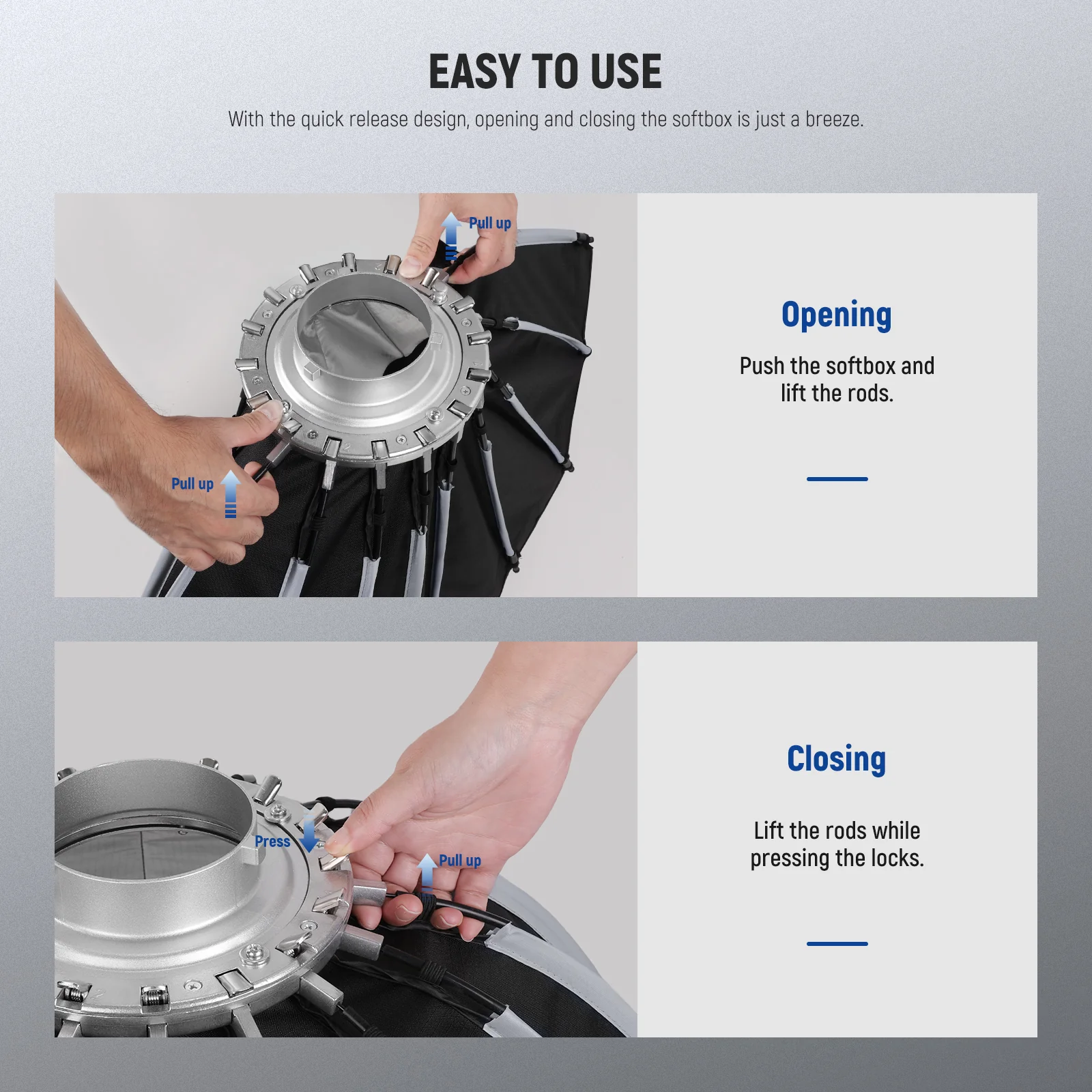 NEEWER 65CM/85CM/120CM Parabolic Softbox - Image 15