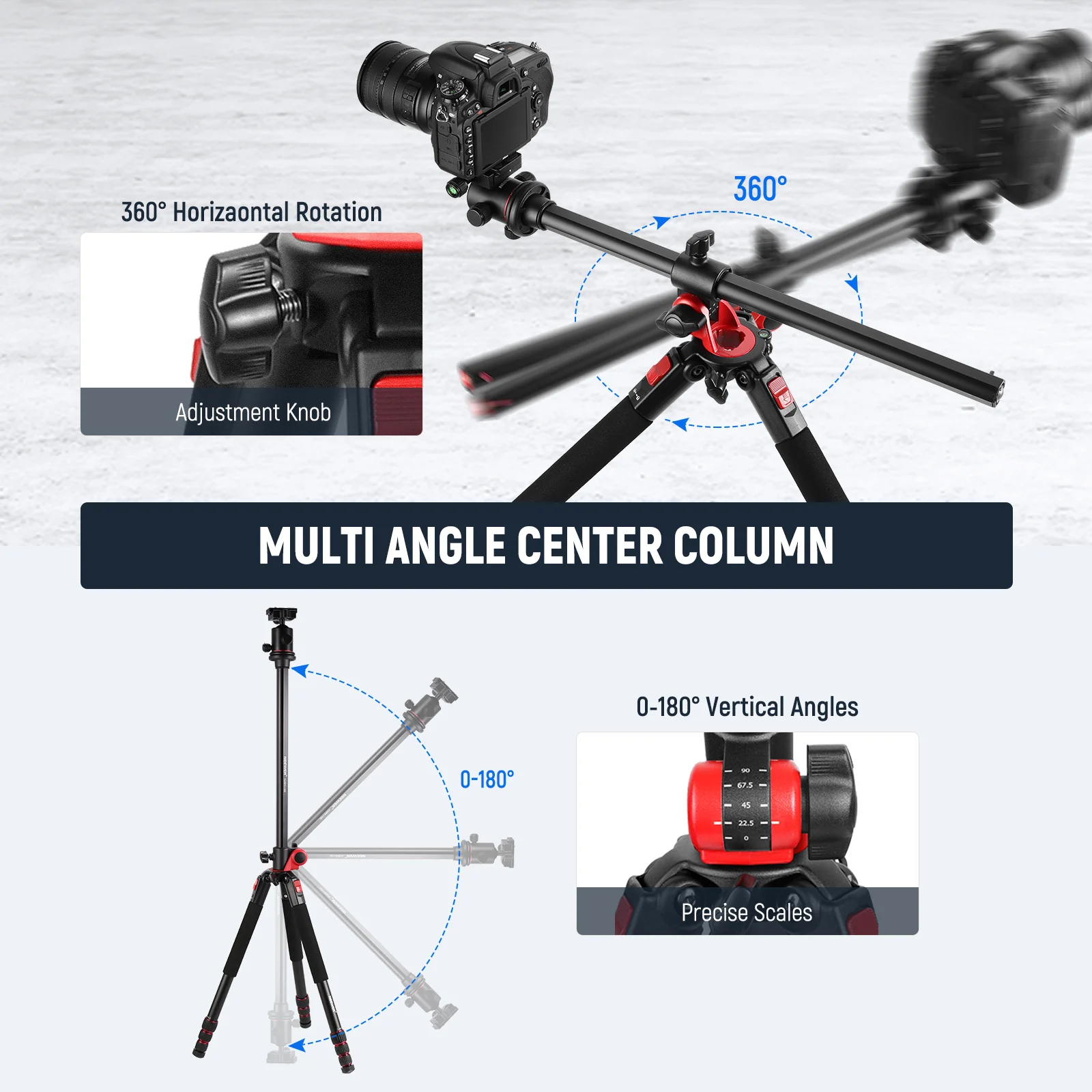 NEEWER N284L+G0 Camera Tripod Monopod - Image 13