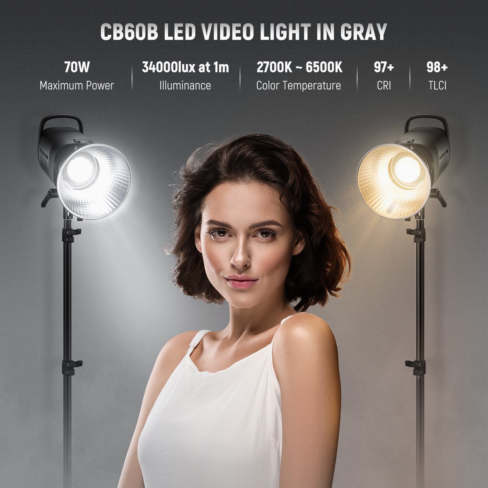 NEEWER CB60B 70W Bi-Color LED Video Light - Image 6