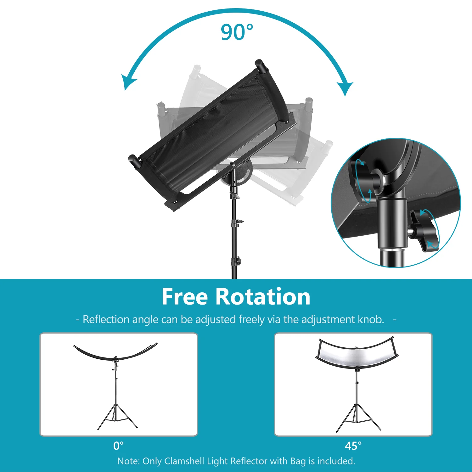 NEEWER 65.7"x 24"/167x61cm Clamshell Light Reflector Diffuser - Image 5