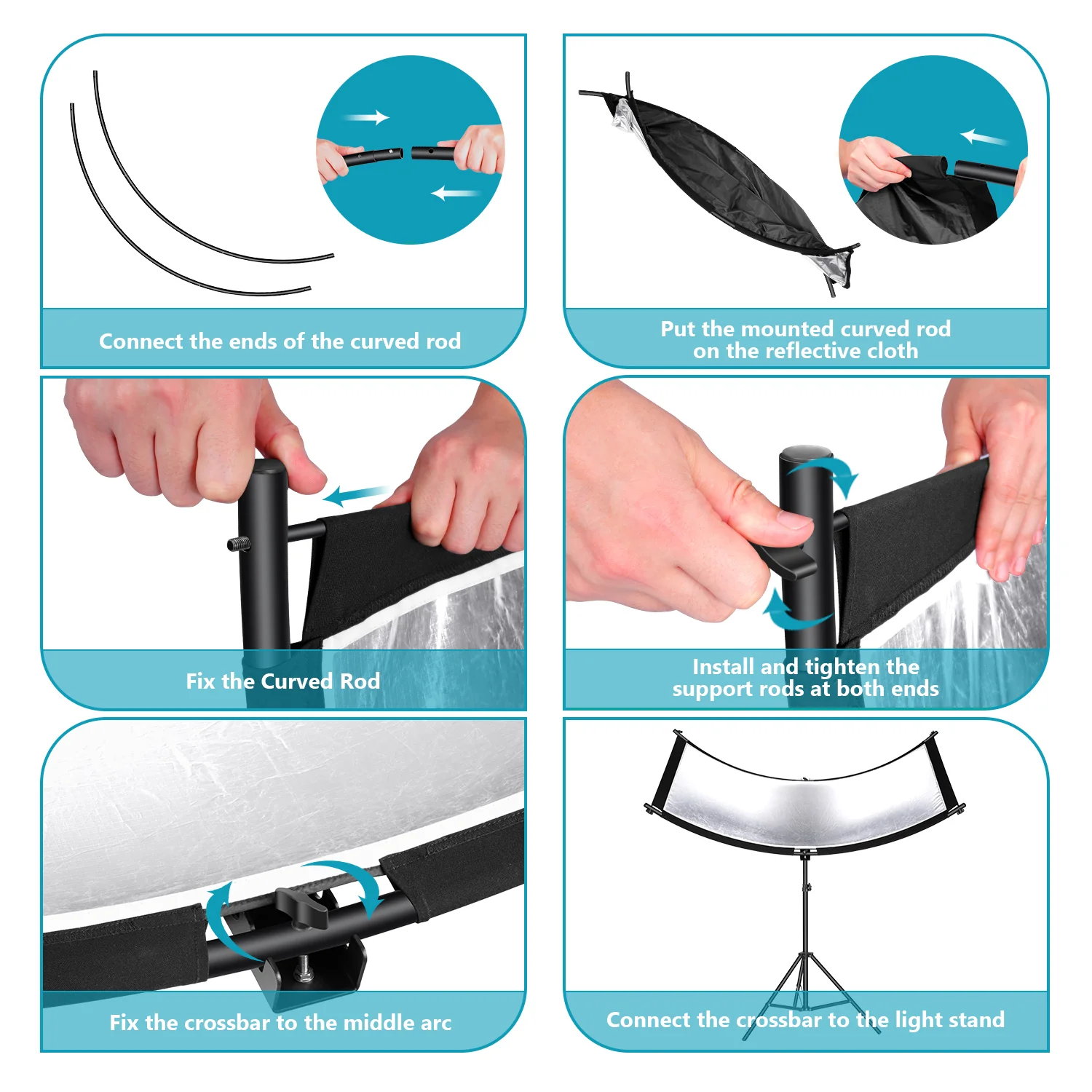NEEWER 65.7"x 24"/167x61cm Clamshell Light Reflector Diffuser - Image 6