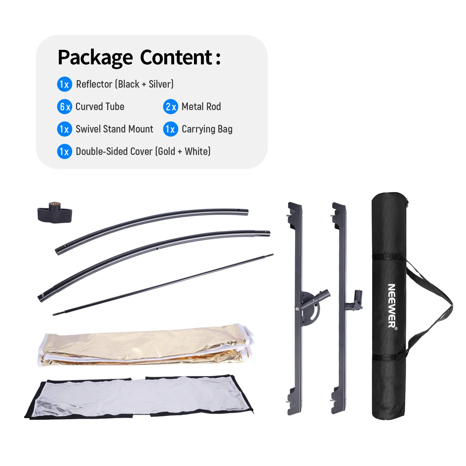 NEEWER 65.7"x 24"/167x61cm Clamshell Light Reflector Diffuser - Image 9