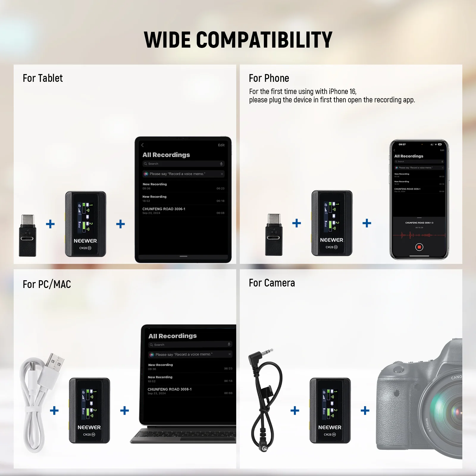 NEEWER CM28 Wireless Lavalier Microphone System - Image 12