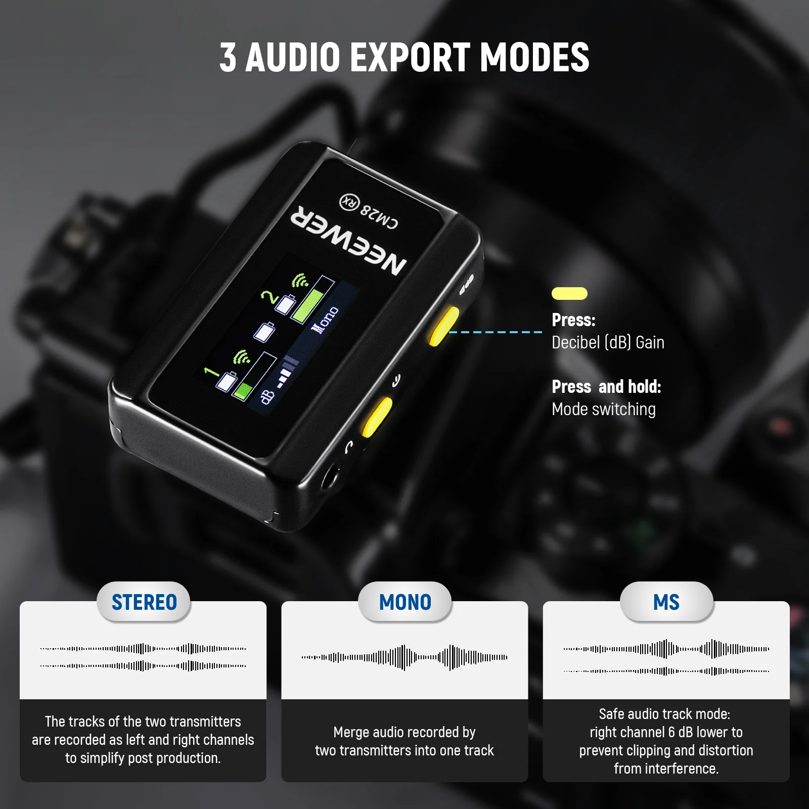 NEEWER CM28 Wireless Lavalier Microphone System - Image 13