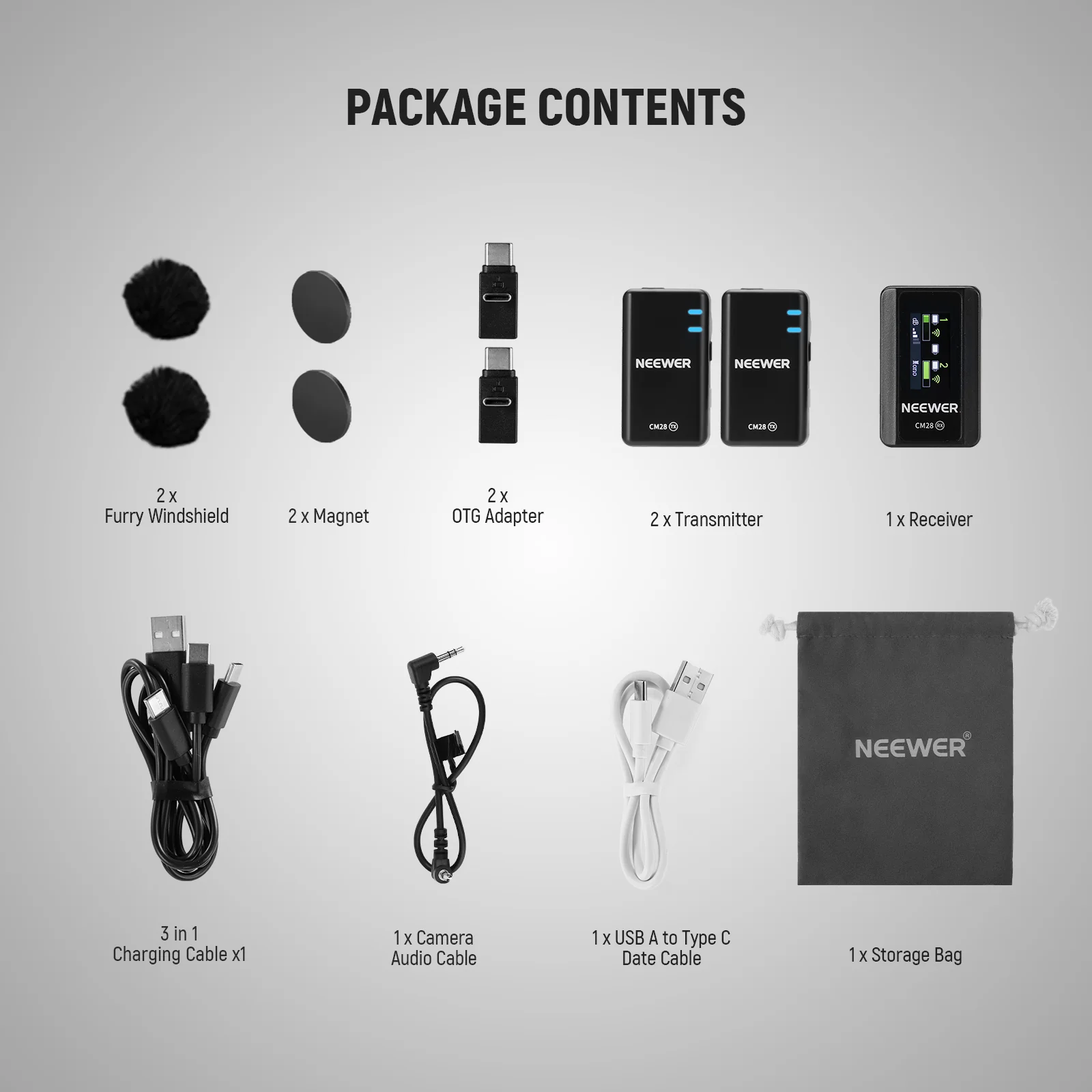 NEEWER CM28 Wireless Lavalier Microphone System - Image 18