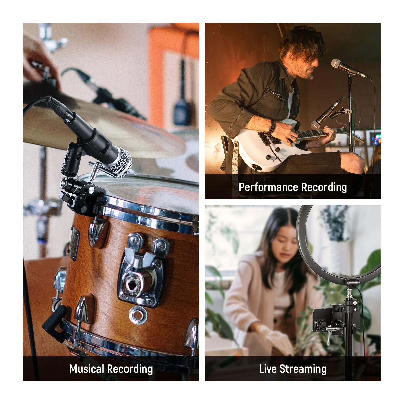 NEEWER ST48 Crab Clamp & Mini Ball Head for Microphone - Image 7