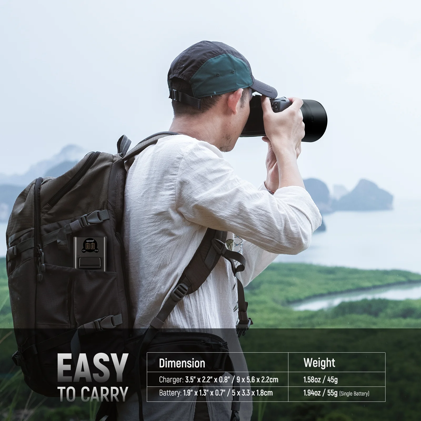 NEEWER EN-EL25 Replacement Battery and LCD USB Dual Charger for Nikon - Image 9