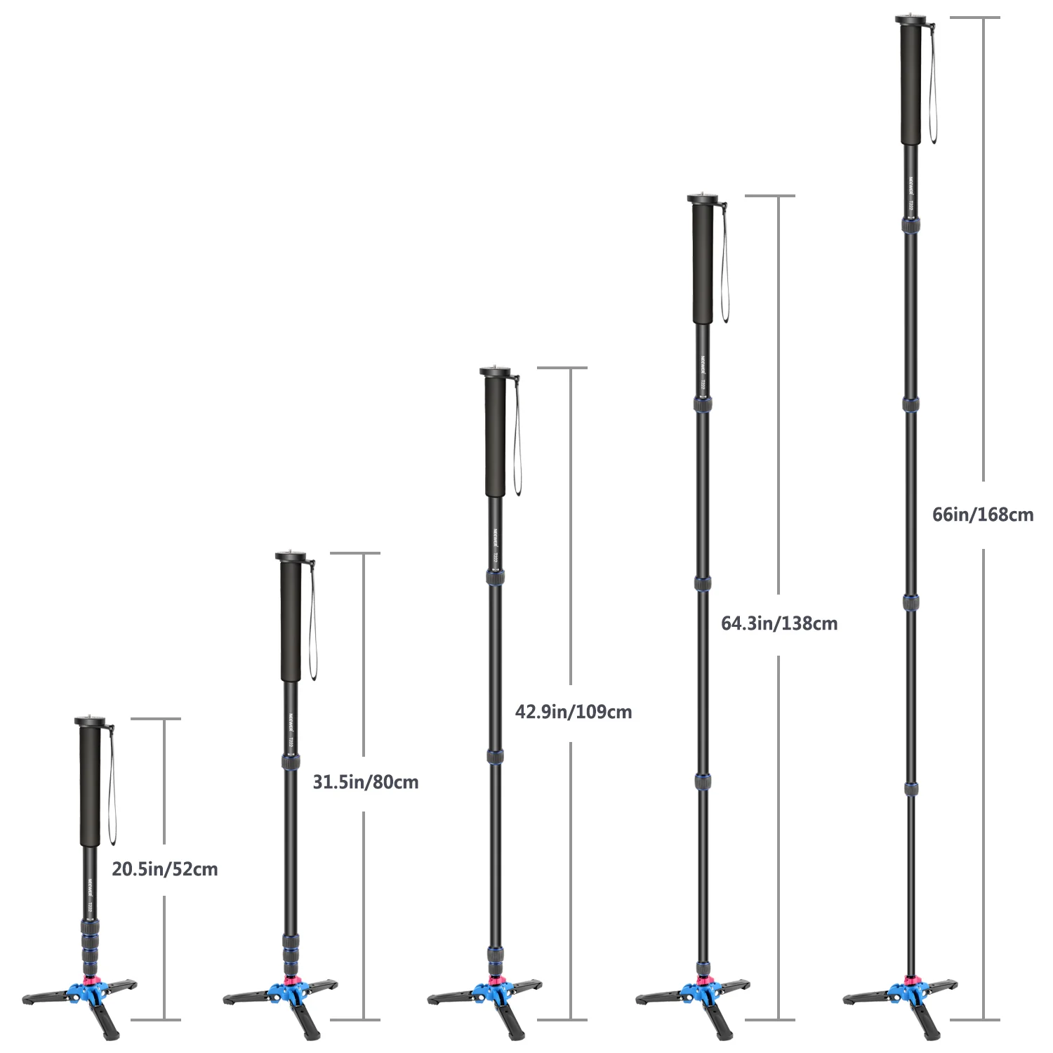 NEEWER T222 66" Extendable Camera Monopod - Image 5