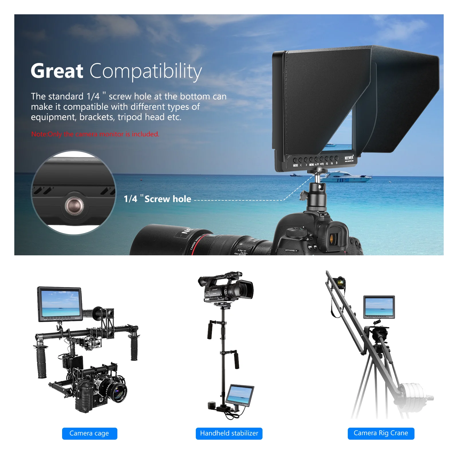 NEEWER F100 7 Inch HD Camera Field Monitor - Image 7