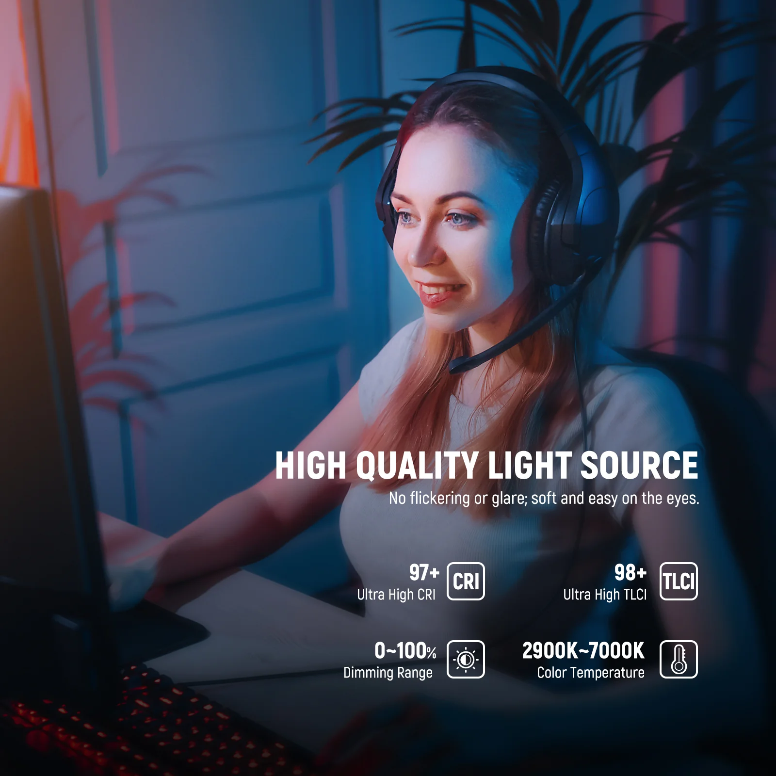 NEEWER GL1 PRO 15.5" Key Light Streaming Light For Elgato - Image 4