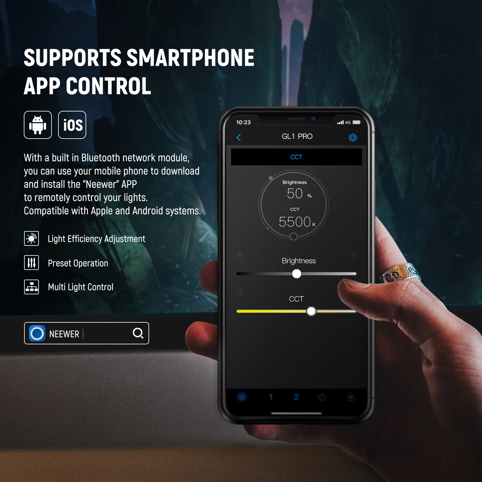 NEEWER GL1 PRO 15.5" Key Light Streaming Light For Elgato - Image 6