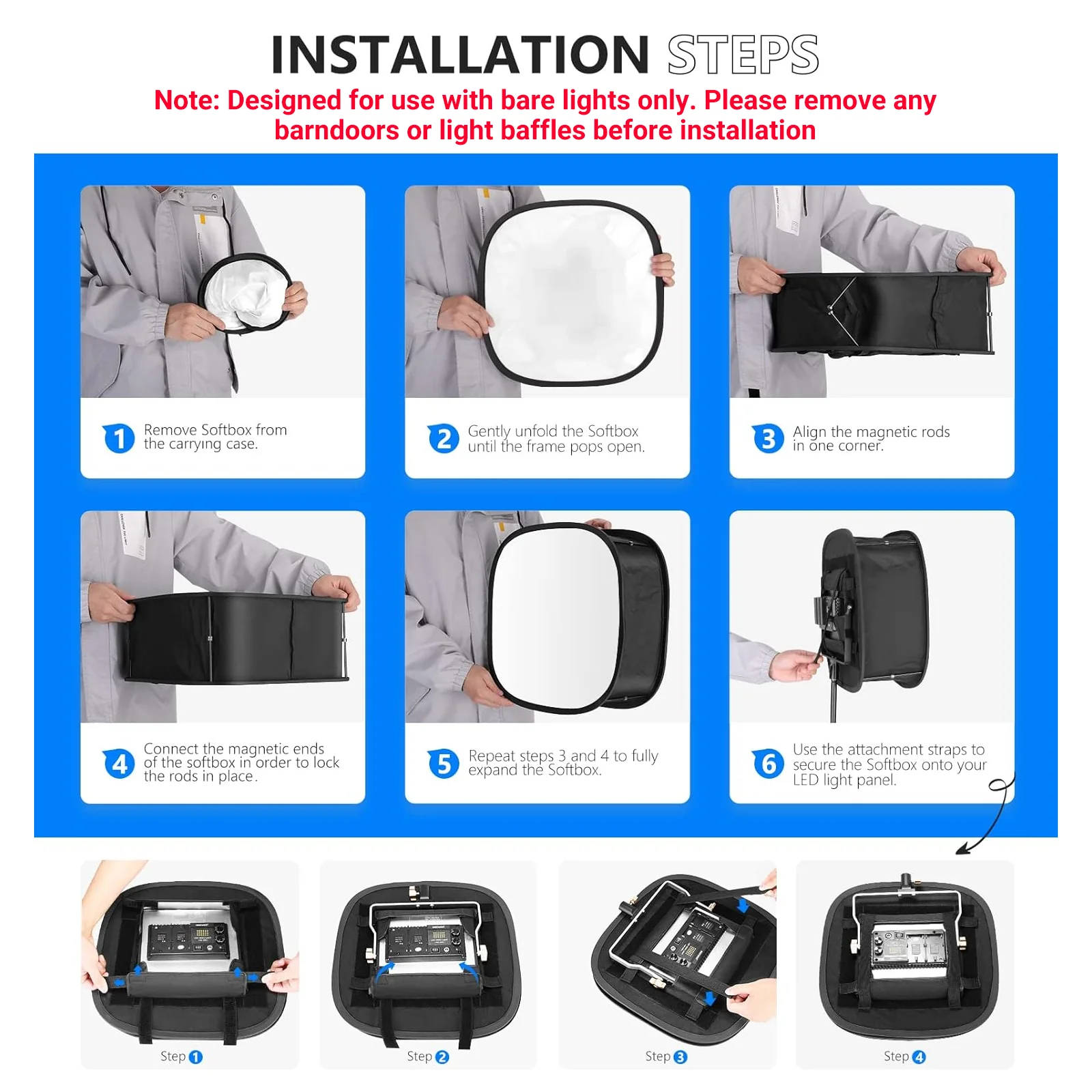 NEEWER LED Light Panel Softbox for 660 LED Panel Light - Image 4