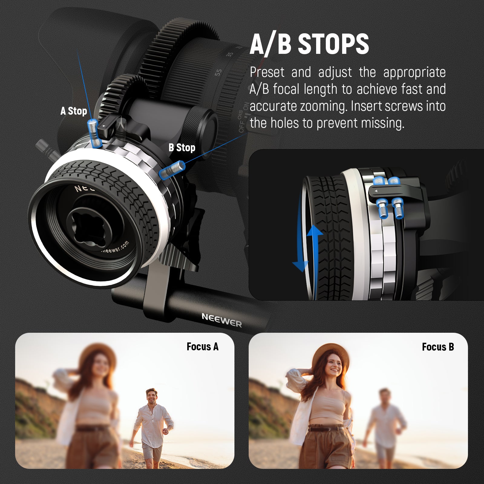 NEEWER PG001 Mini Follow Focus with A/B Stops - Image 3