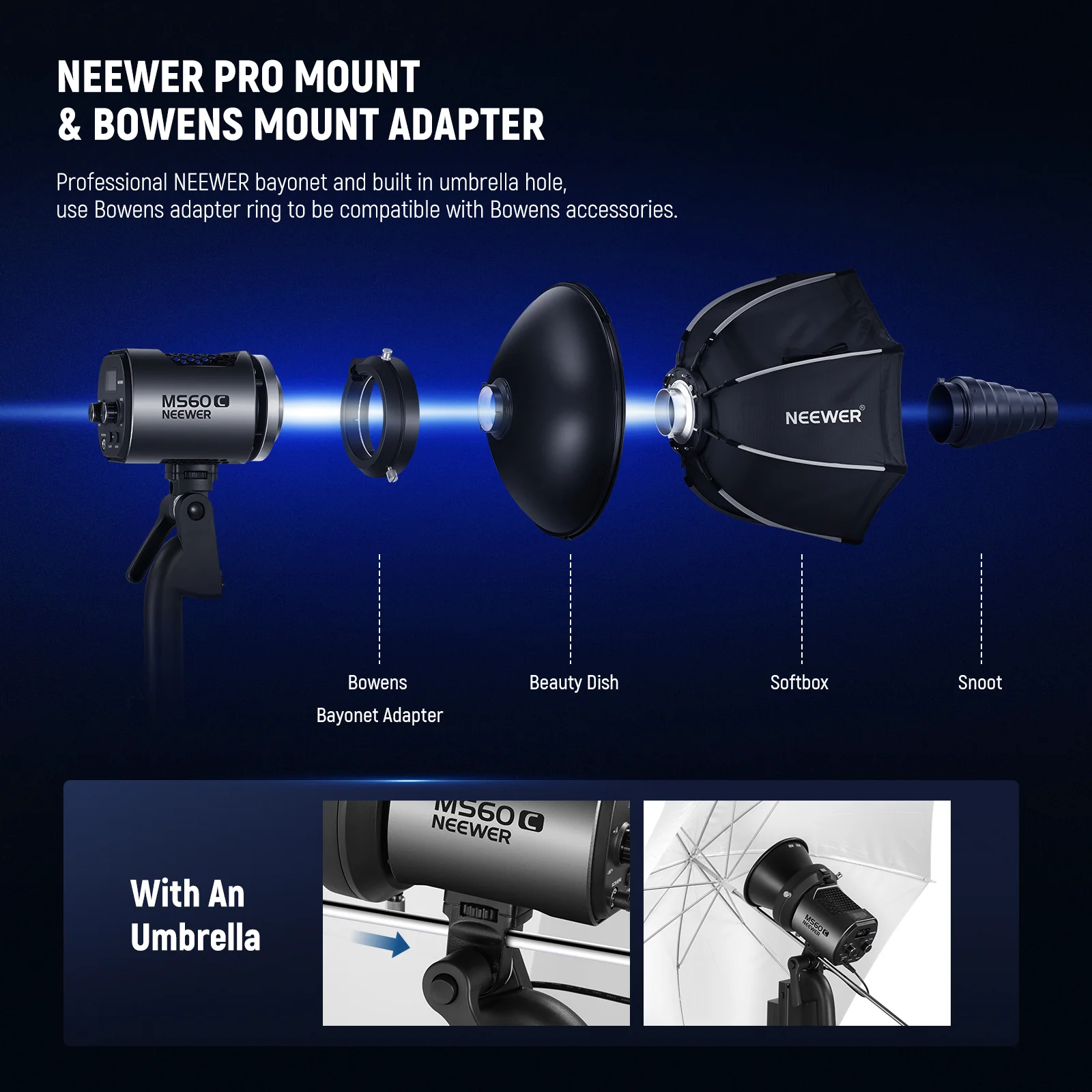 NEEWER MS60C RGB LED Video Light Handheld Spotlight - Image 8