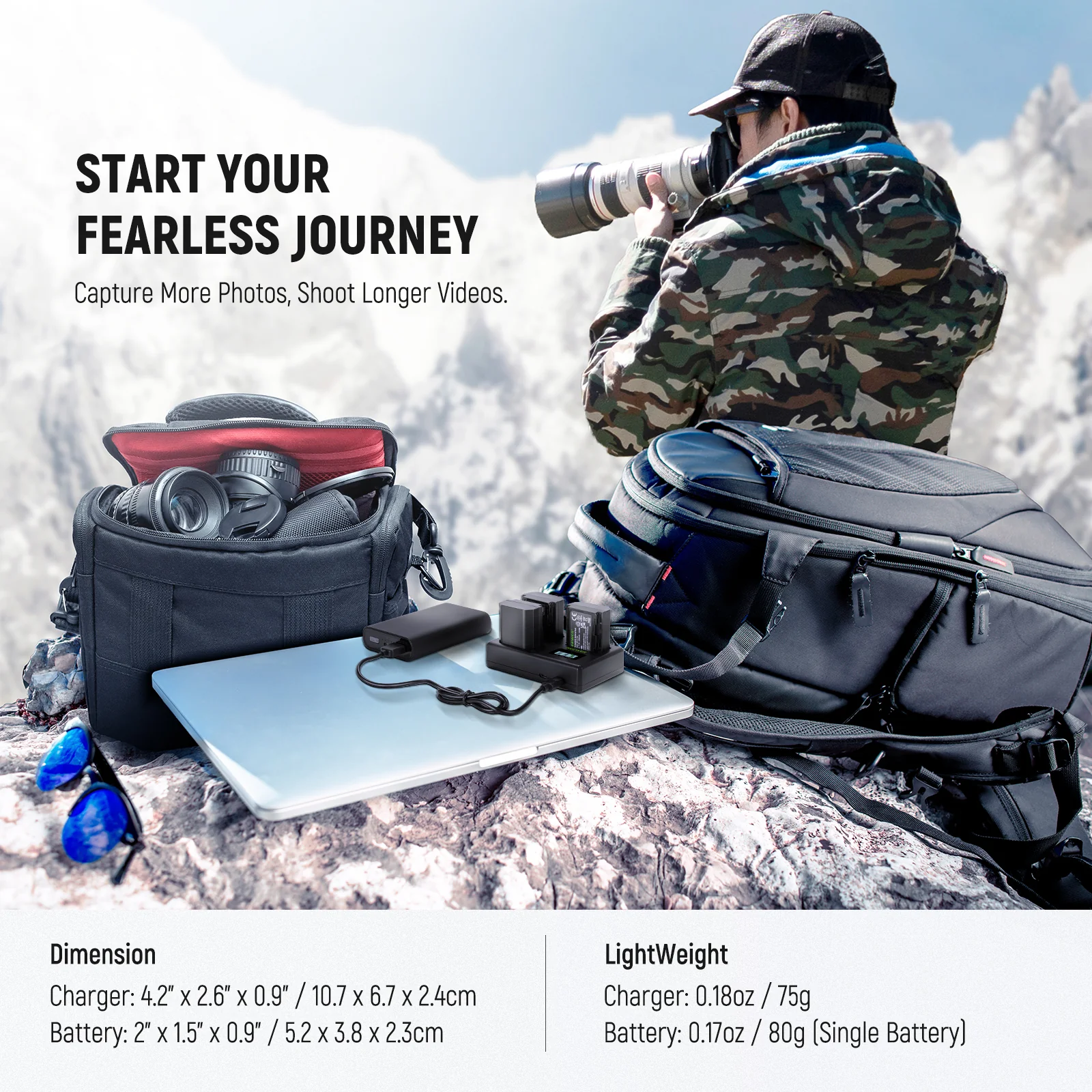 NEEWER 3 Pack NP-FZ100 Sony Replacement Battery and Charger Set - Image 9