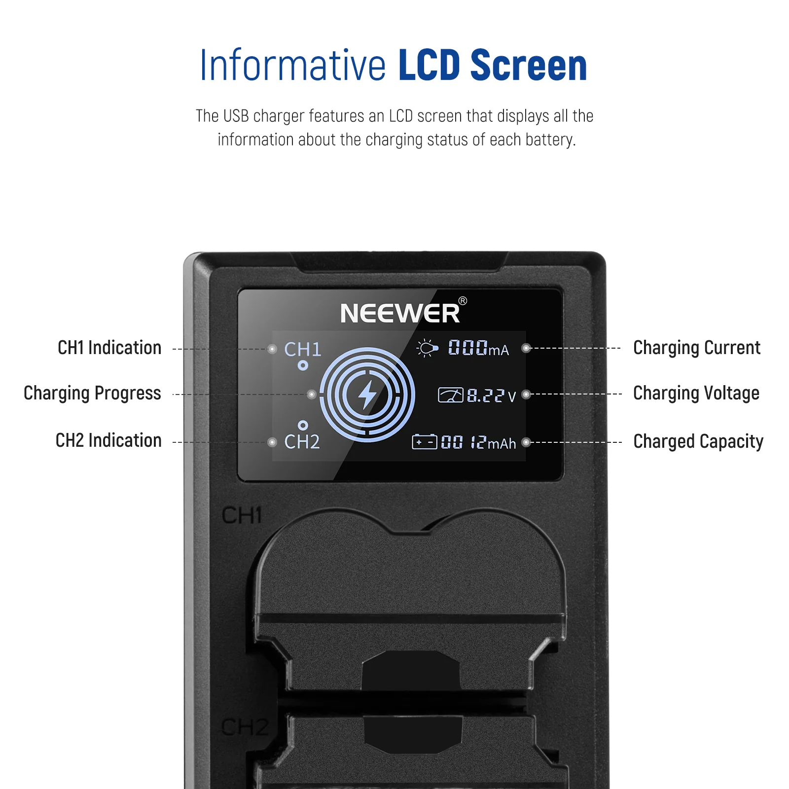 NEEWER NP-W235 Camera Battery Charger Set - Image 6