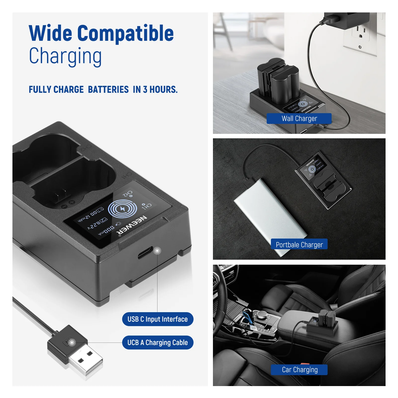 NEEWER NP-W235 Camera Battery Charger Set - Image 7