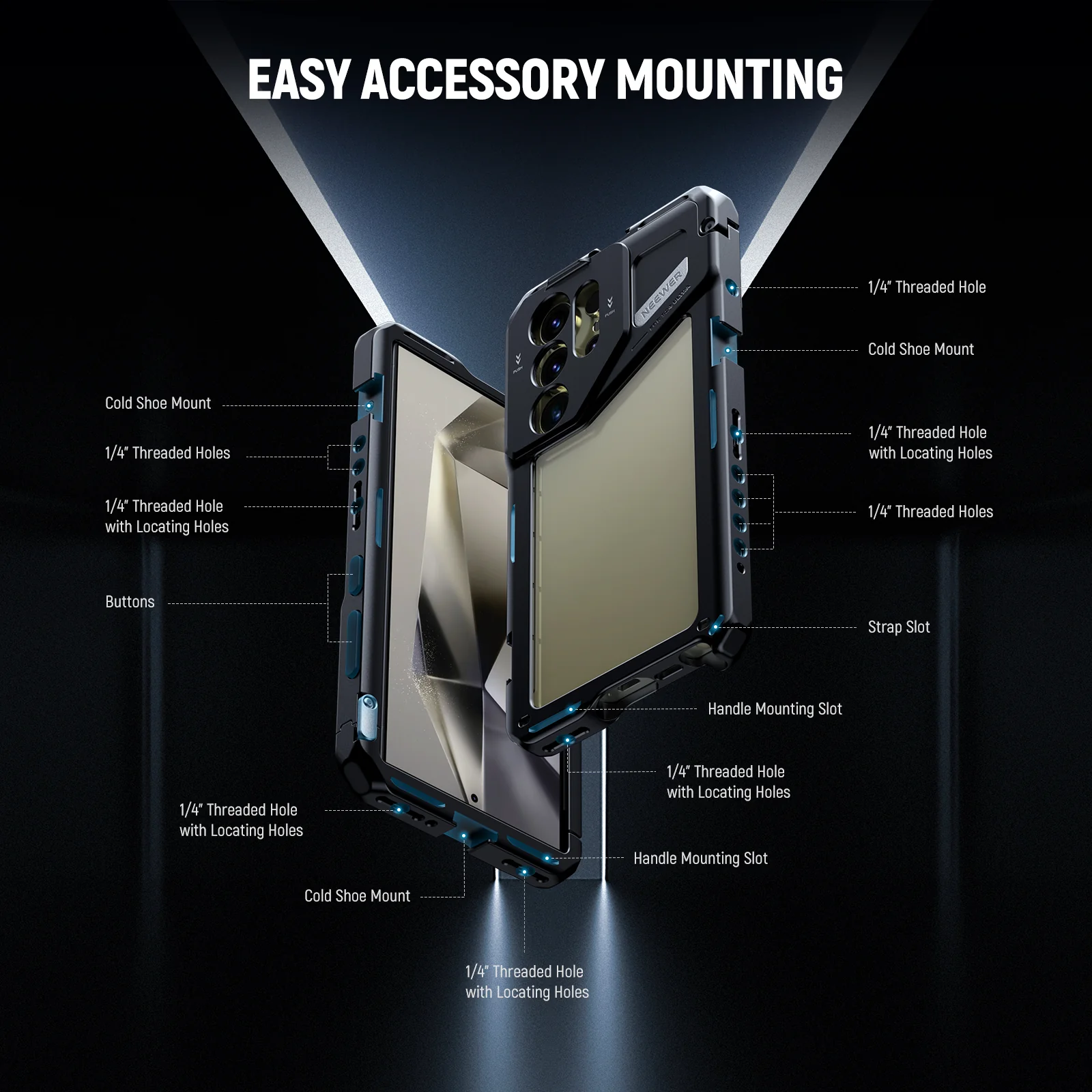 NEEWER PA042 Phone Cage For SAMSUNG S24 Ultra - Image 8