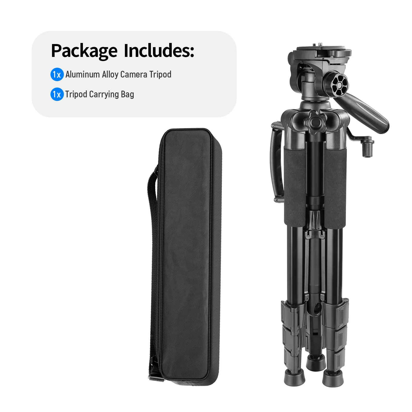 NEEWER SAB234 56" Aluminum Alloy Camera Tripod - Image 9