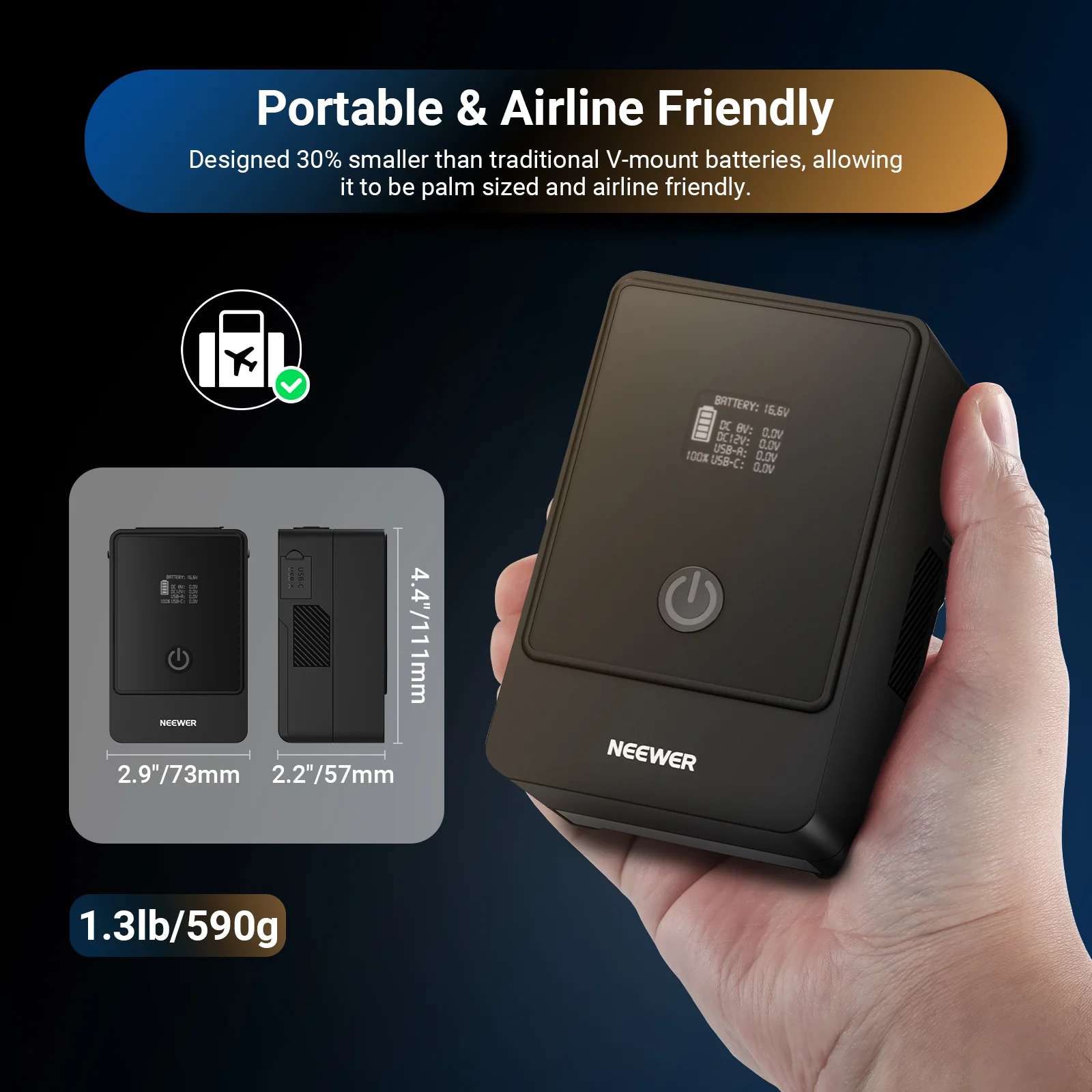 NEEWER V Mount Battery PS099E/PS099F 6800mAh 14.5V 99Wh - Image 17