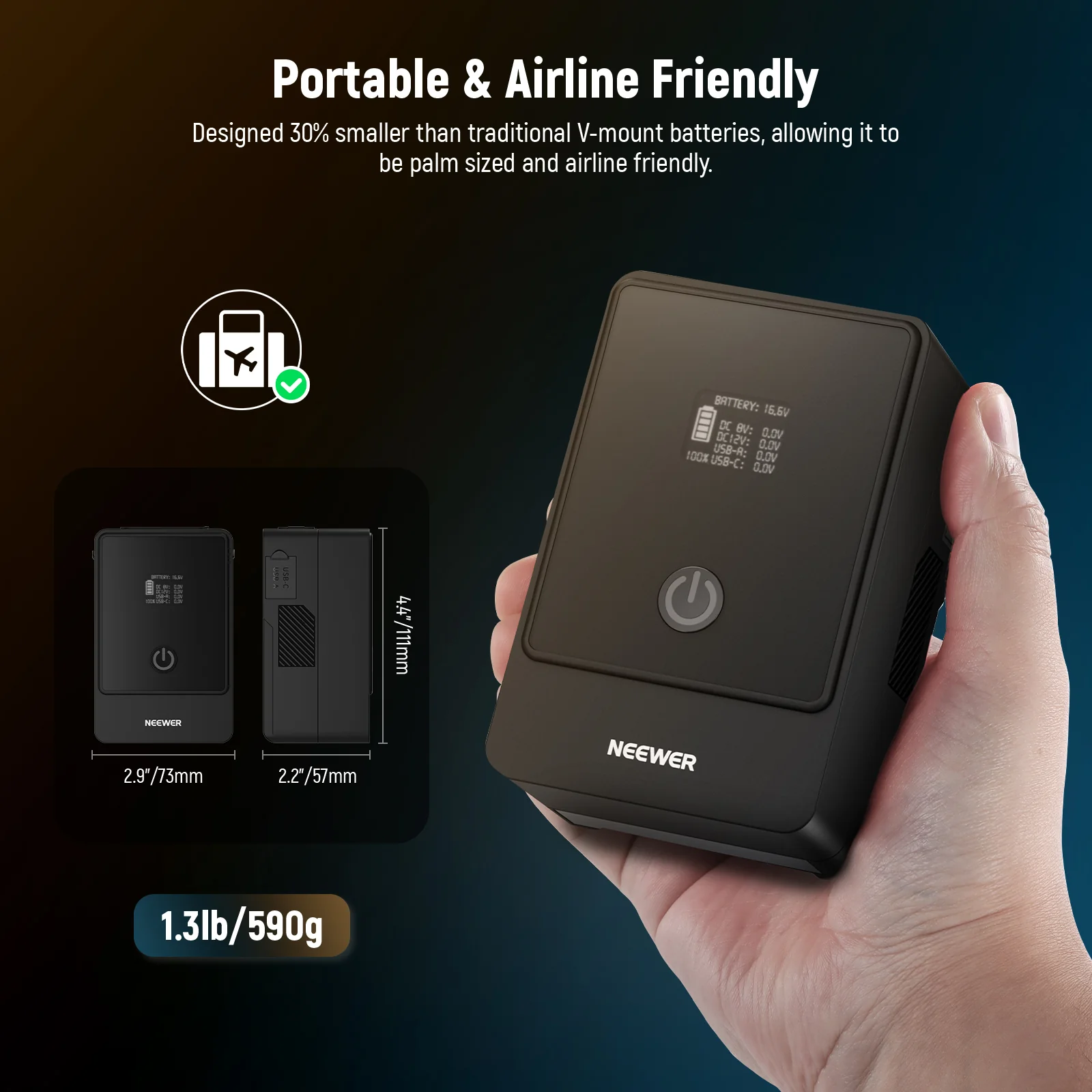 NEEWER V Mount Battery PS099E/PS099F 6800mAh 14.5V 99Wh - Image 8