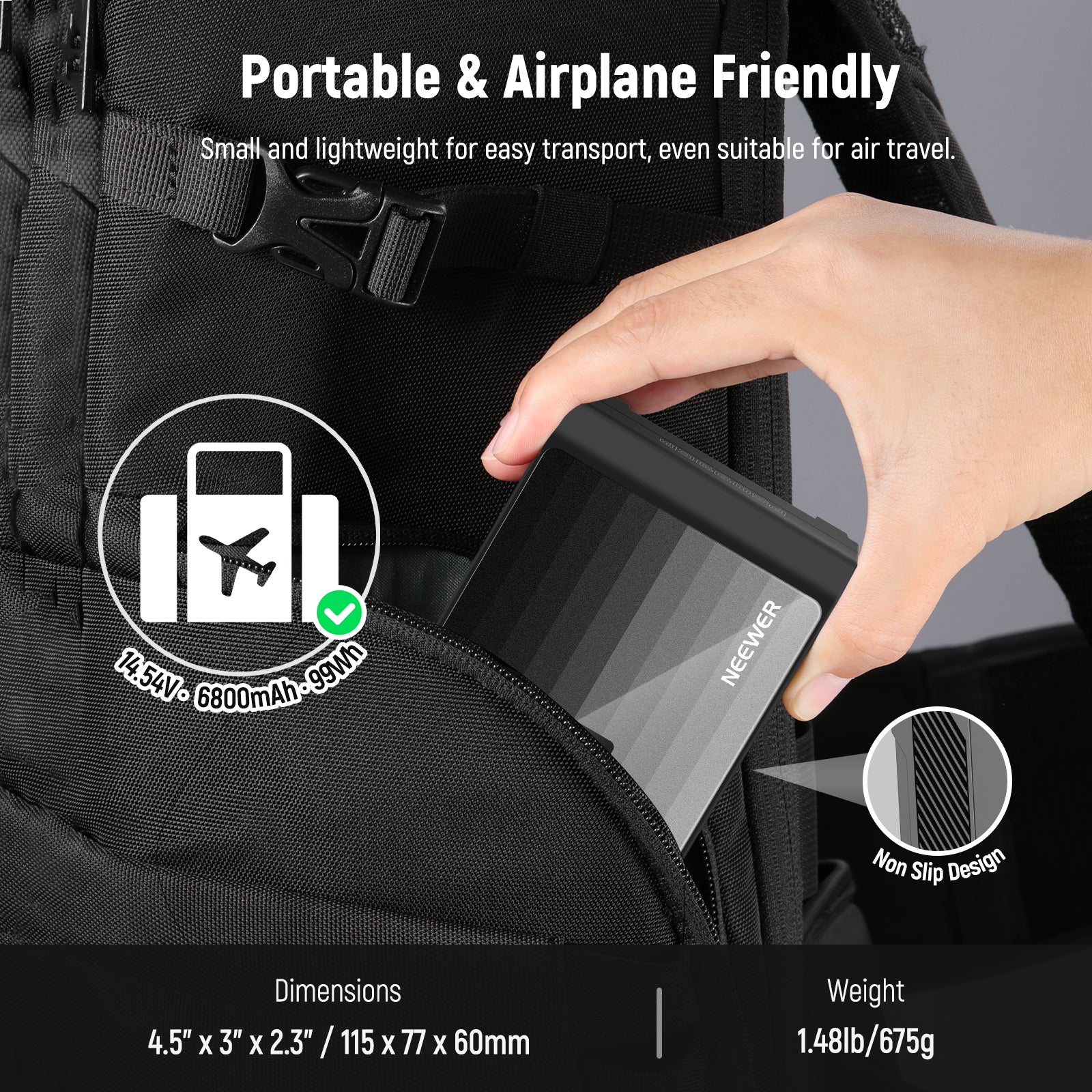 NEEWER V Mount Battery PS099EP 6800mAh 99Wh - Image 7