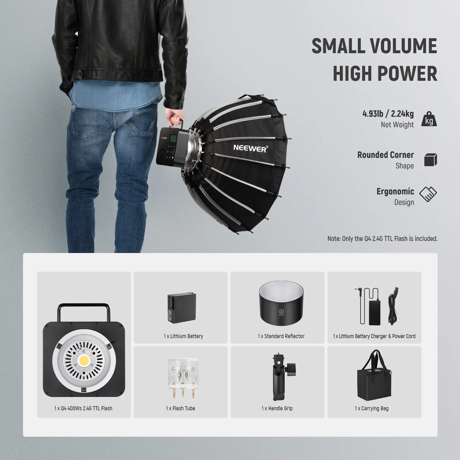 NEEWER Q4 400Ws 2.4G TTL Flash - Image 9