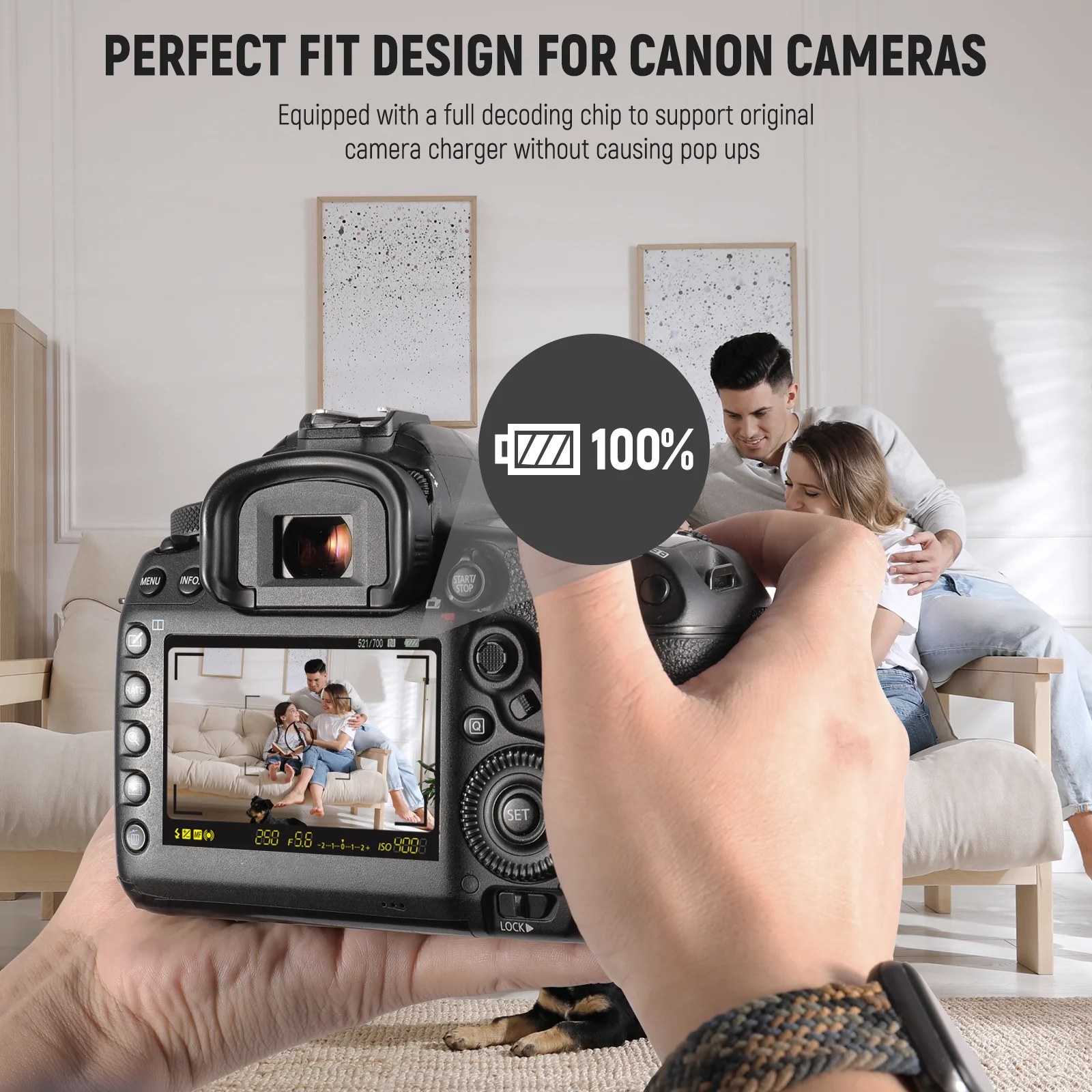 NEEWER LP-E6NH R6 II Rechargeable Canon Camera Battery - Image 4