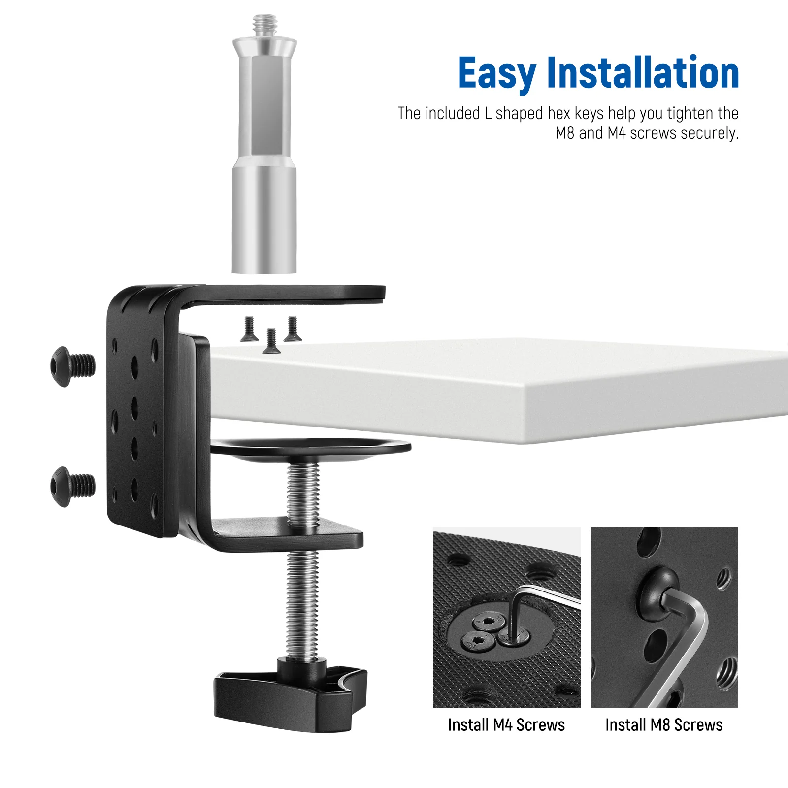 NEEWER ST-CCD1 Heavy Duty C Desk Clamp - Image 6