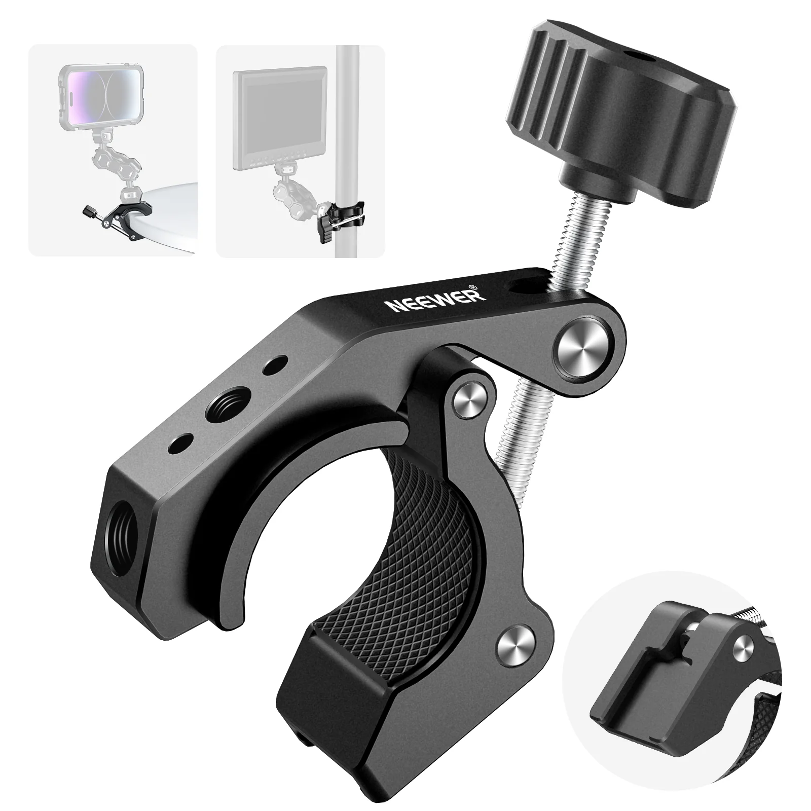 NEEWER ST81 Super Clamp with Cold Shoe - Image 9