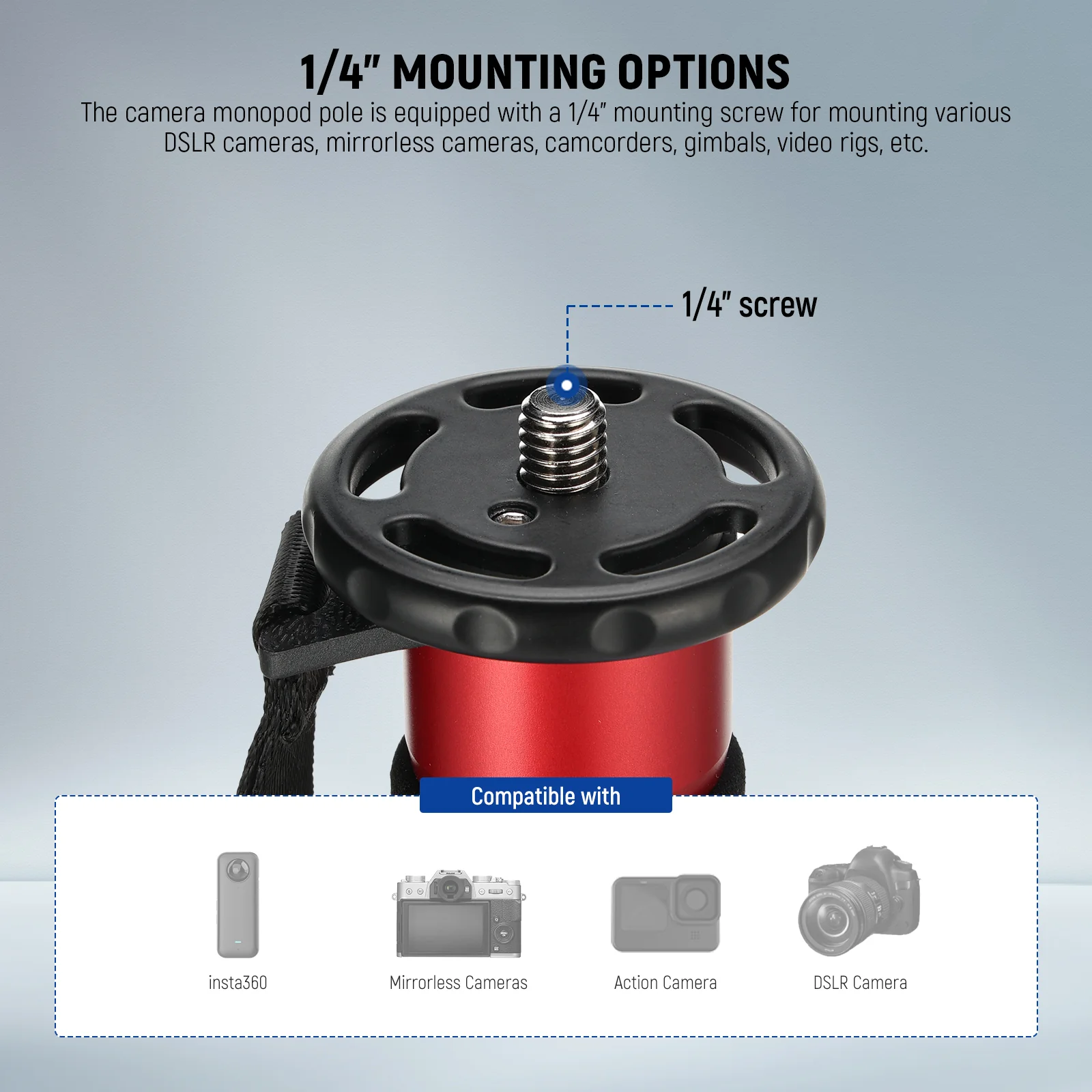 NEEWER TP71 67.7" Pro Carbon Fiber Camera Monopod - Image 12