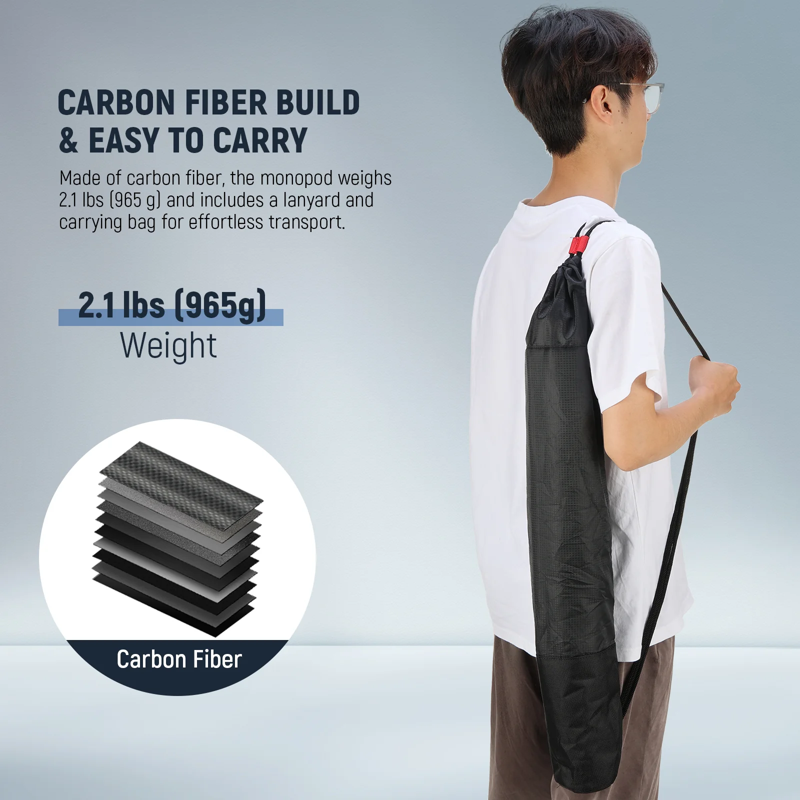 NEEWER TP71 67.7" Pro Carbon Fiber Camera Monopod - Image 13