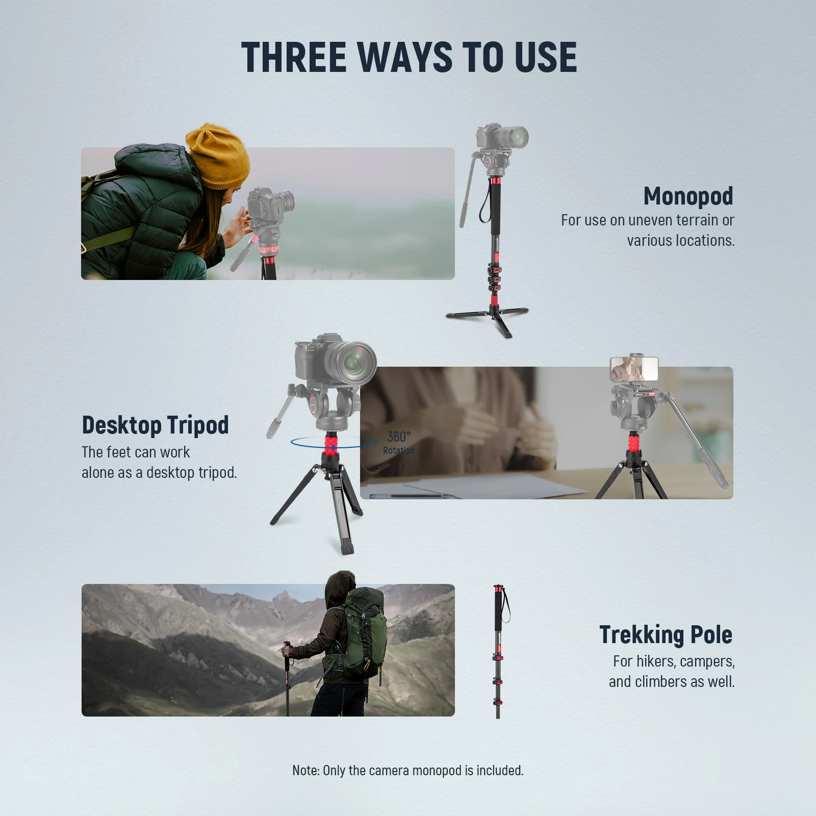 NEEWER TP71 67.7" Pro Carbon Fiber Camera Monopod - Image 17