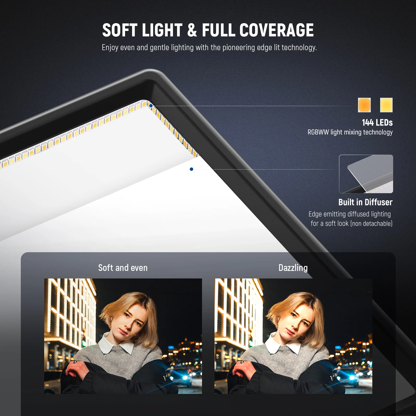 NEEWER NL-192AI Bi-Color LED Panel Light - Image 3