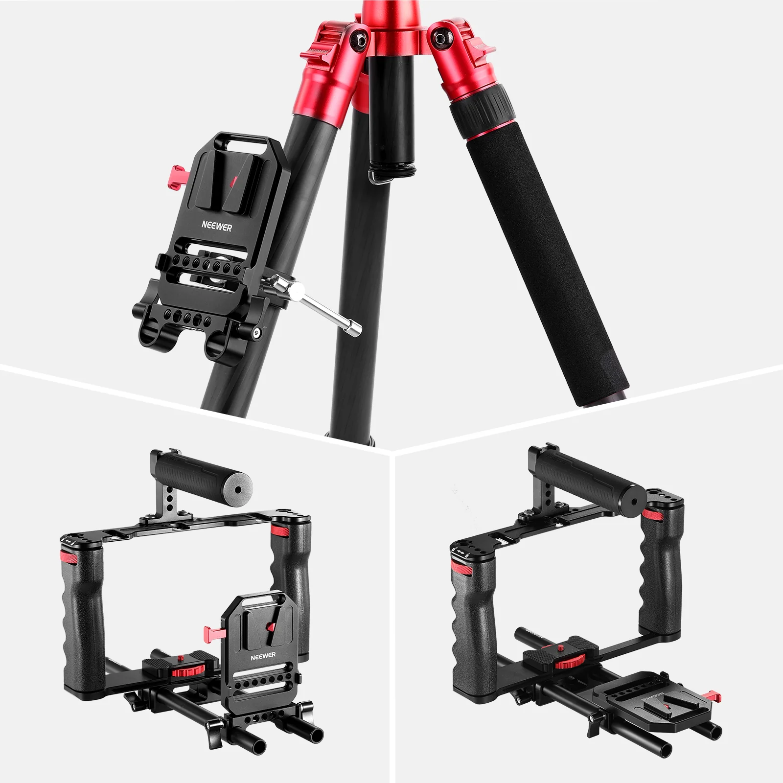 NEEWER V-Mount 1/4" & 3/8" Threads Battery Plate for ST-43 - Image 5