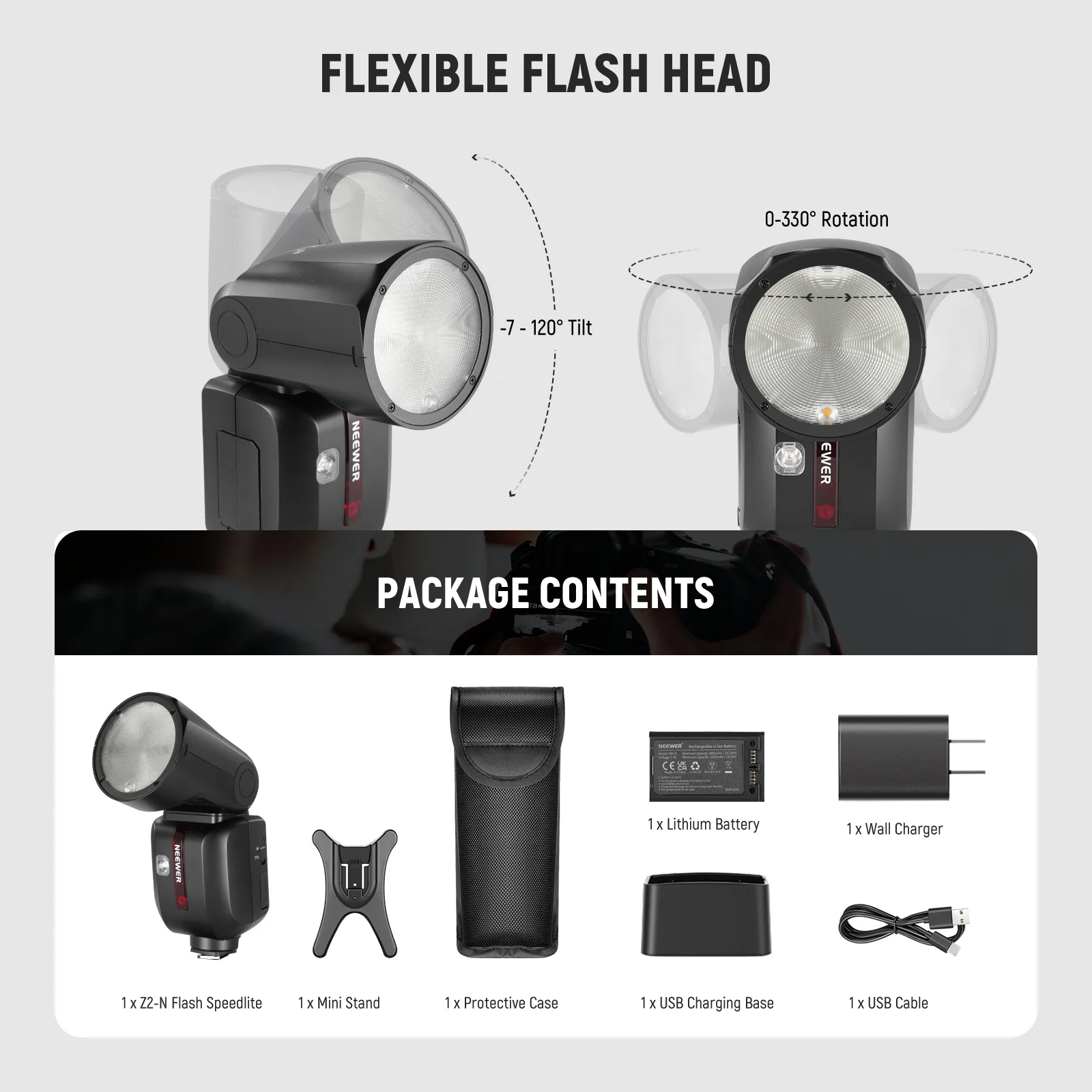 NEEWER Z2 TTL Round Head Flash Speedlite - Image 19