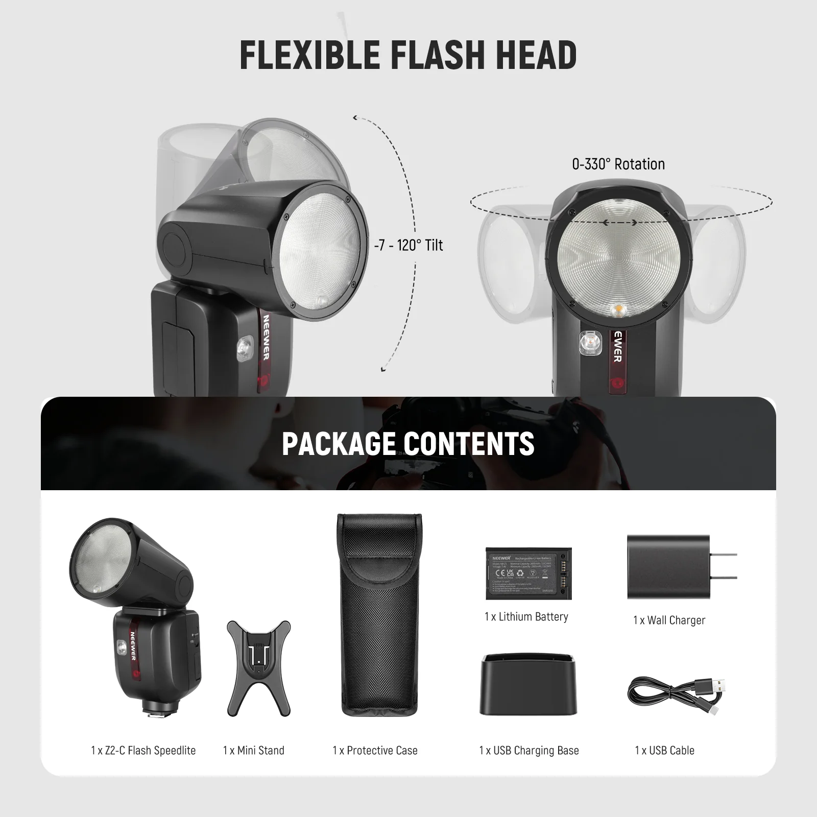NEEWER Z2 TTL Round Head Flash Speedlite - Image 22