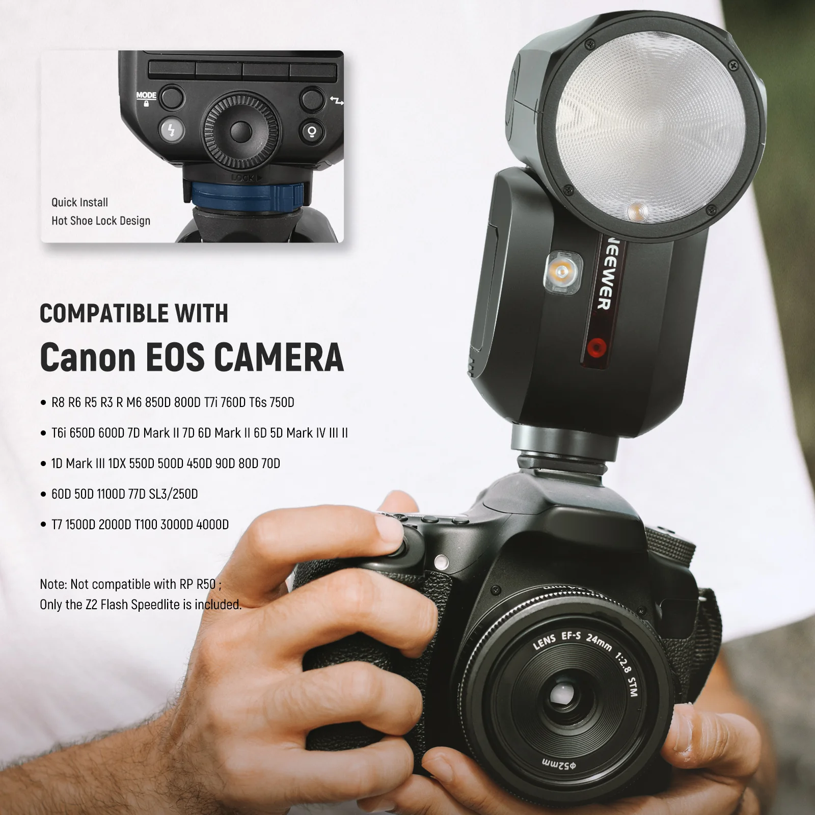 NEEWER Z2 TTL Round Head Flash Speedlite - Image 23