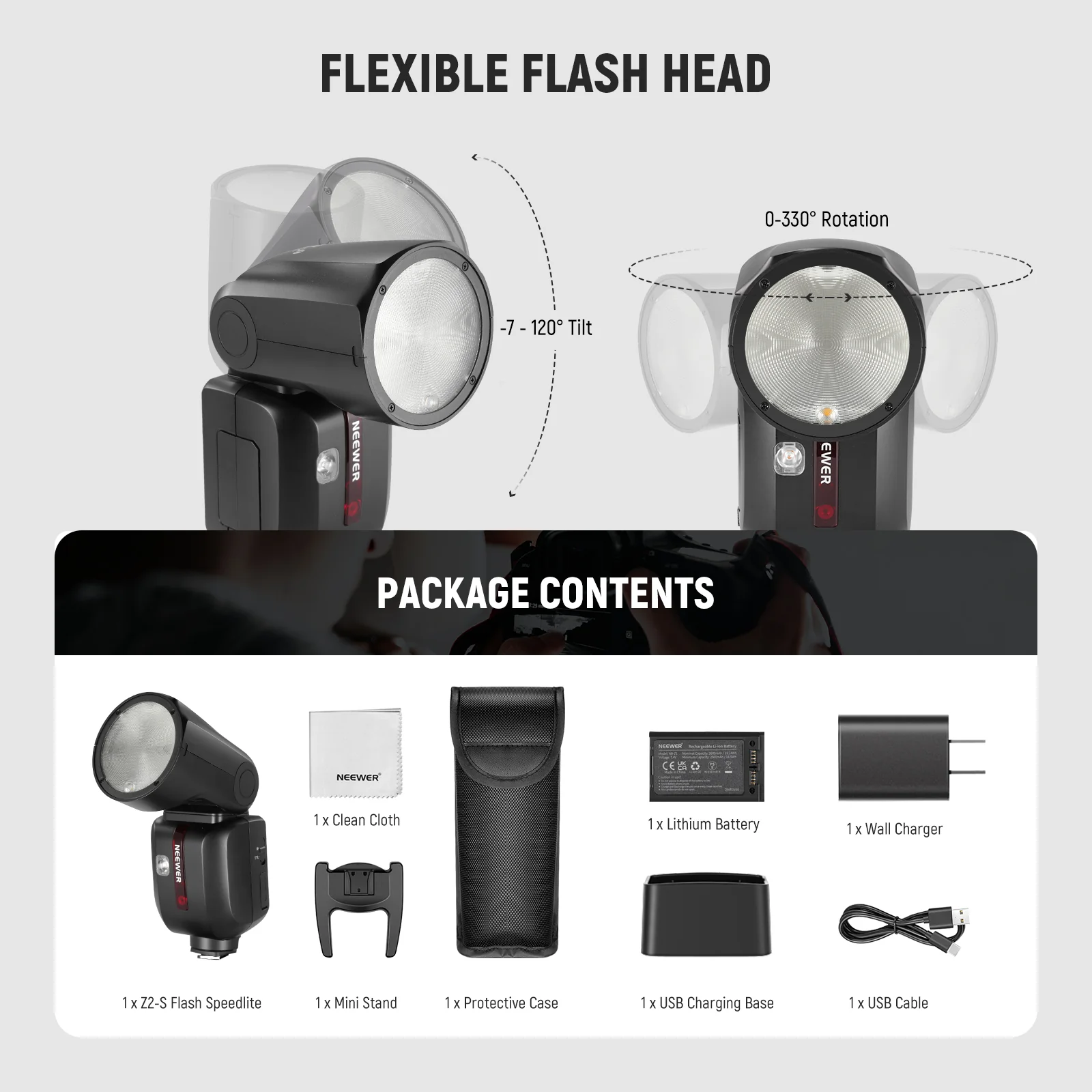 NEEWER Z2 TTL Round Head Flash Speedlite - Image 9