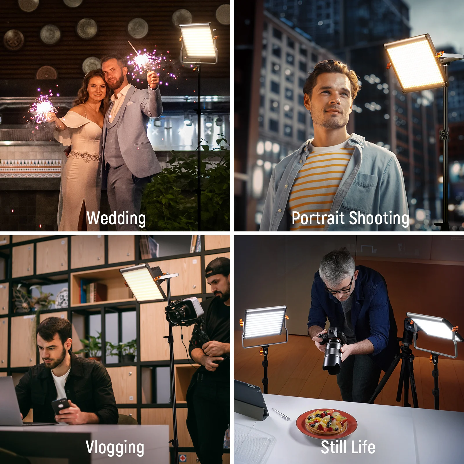 NEEWER 2 Pack NL480 Bi-Color LED Panel Light Kit - Image 6